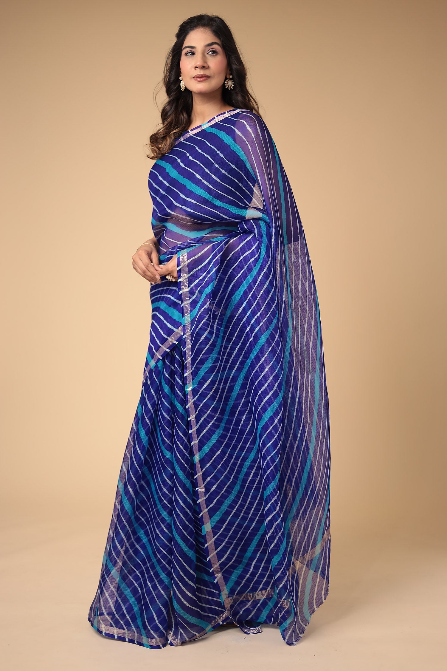 Kota Doria Silk Leheriya Saree