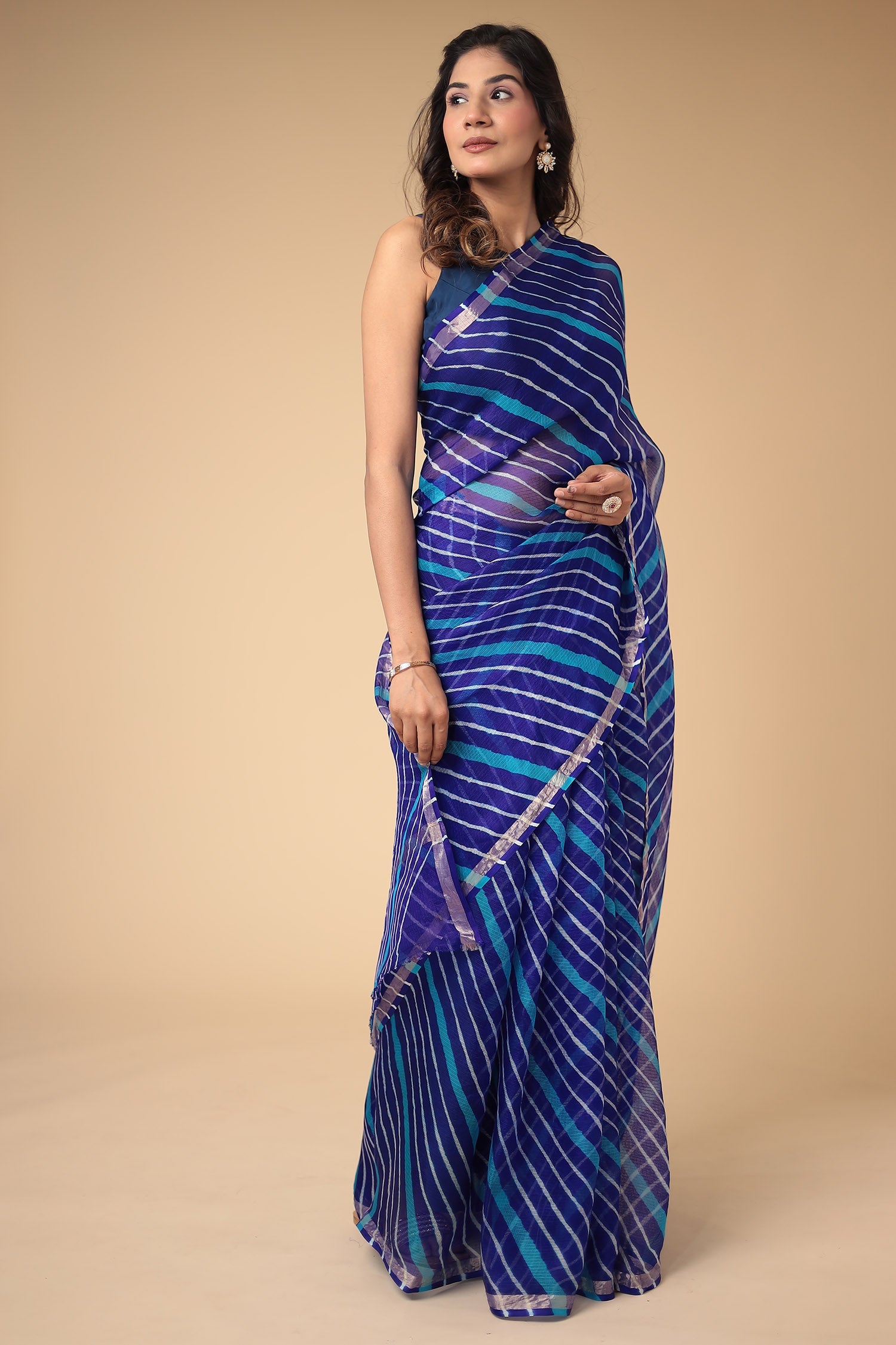 Kota Doria Silk Leheriya Saree