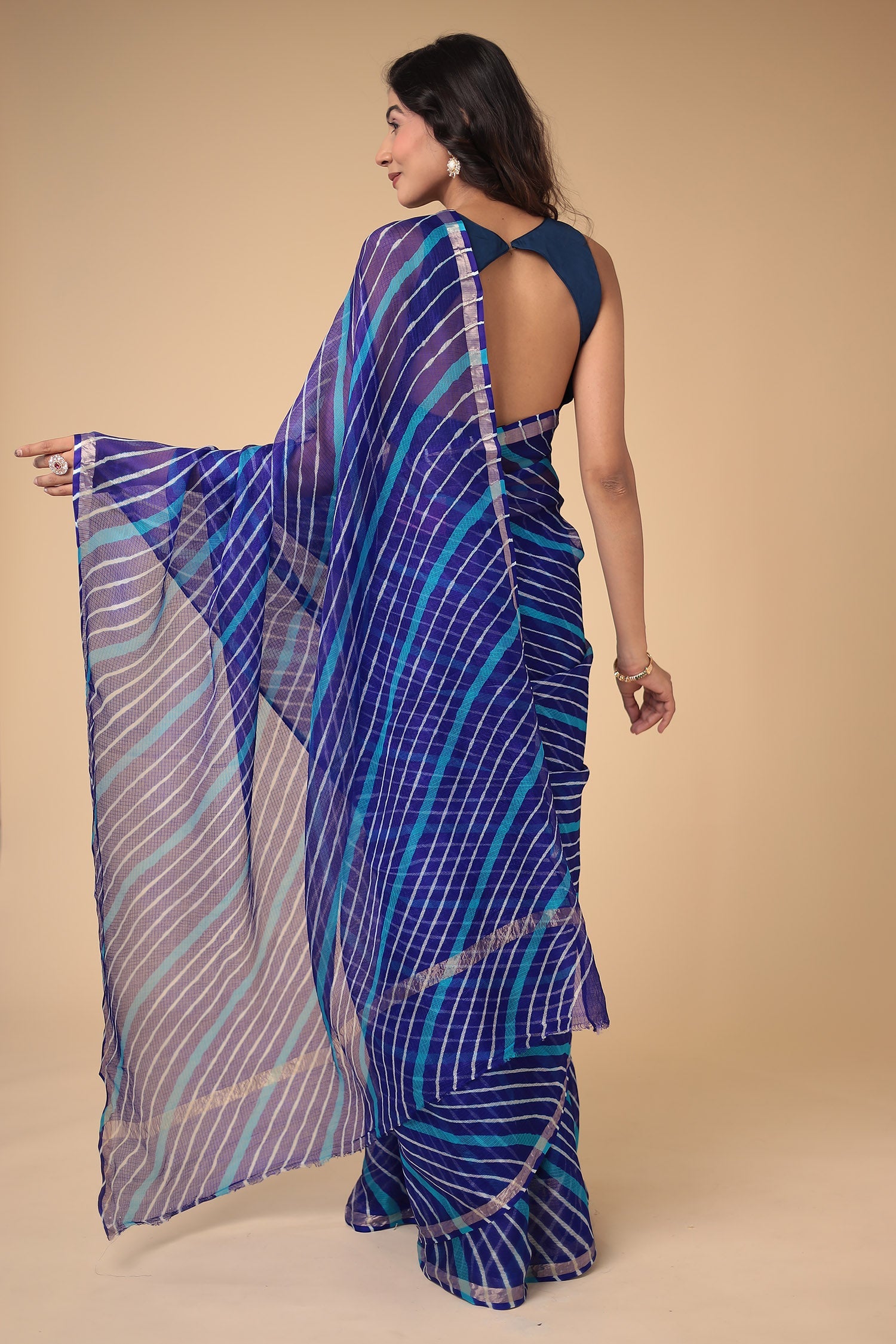 Kota Doria Silk Leheriya Saree