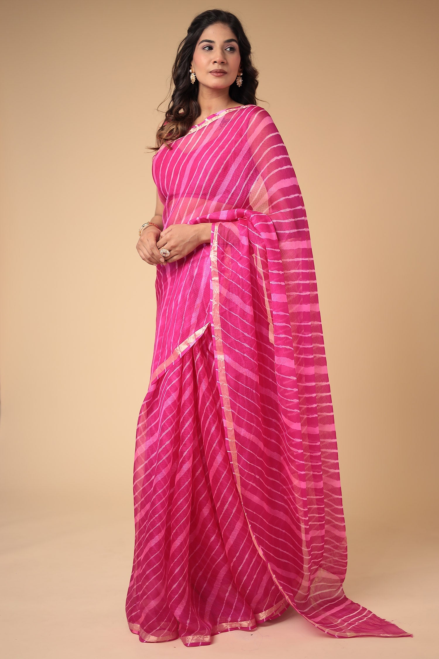 Kota Doria Silk Leheriya Saree