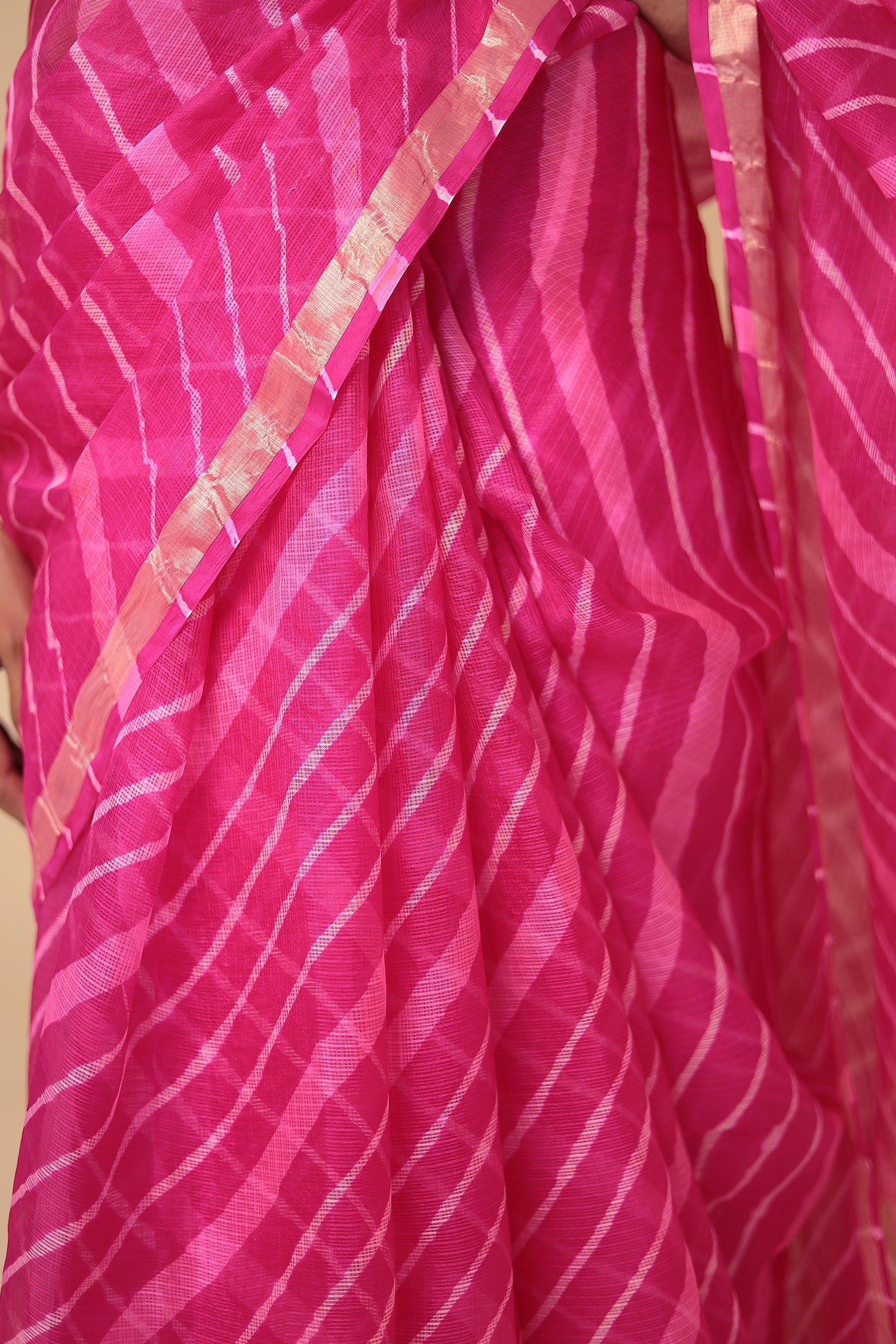 Kota Doria Silk Leheriya Saree