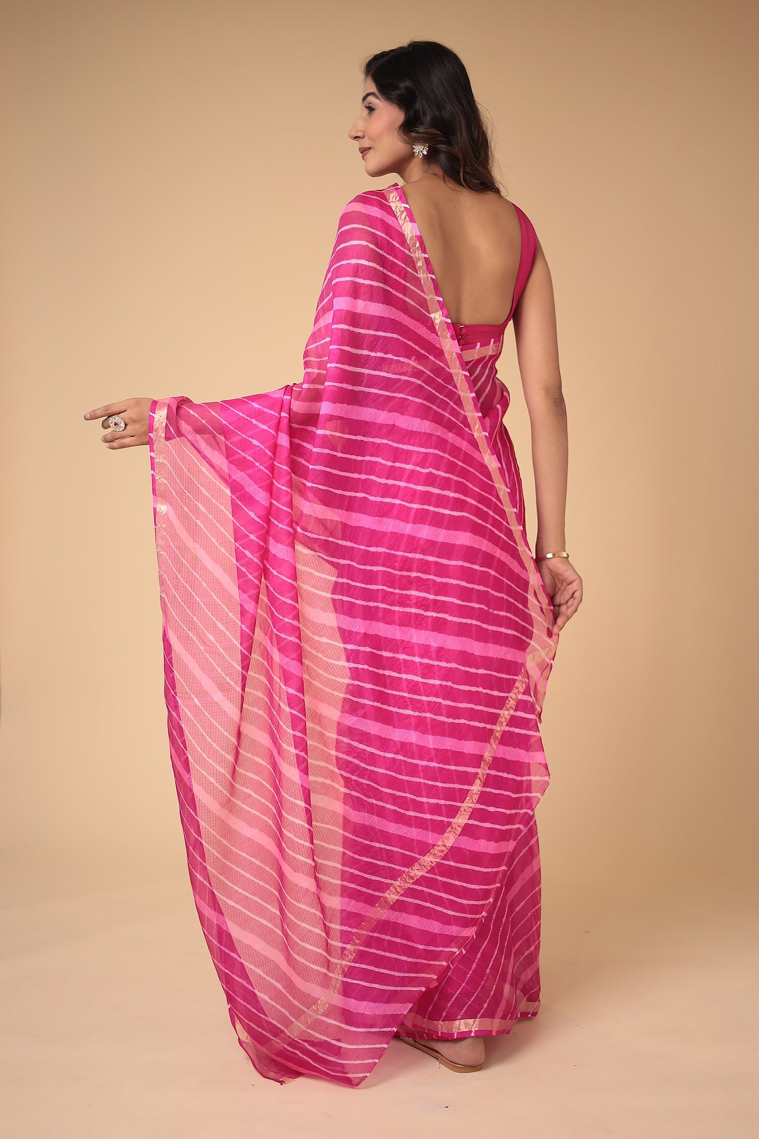 Kota Doria Silk Leheriya Saree