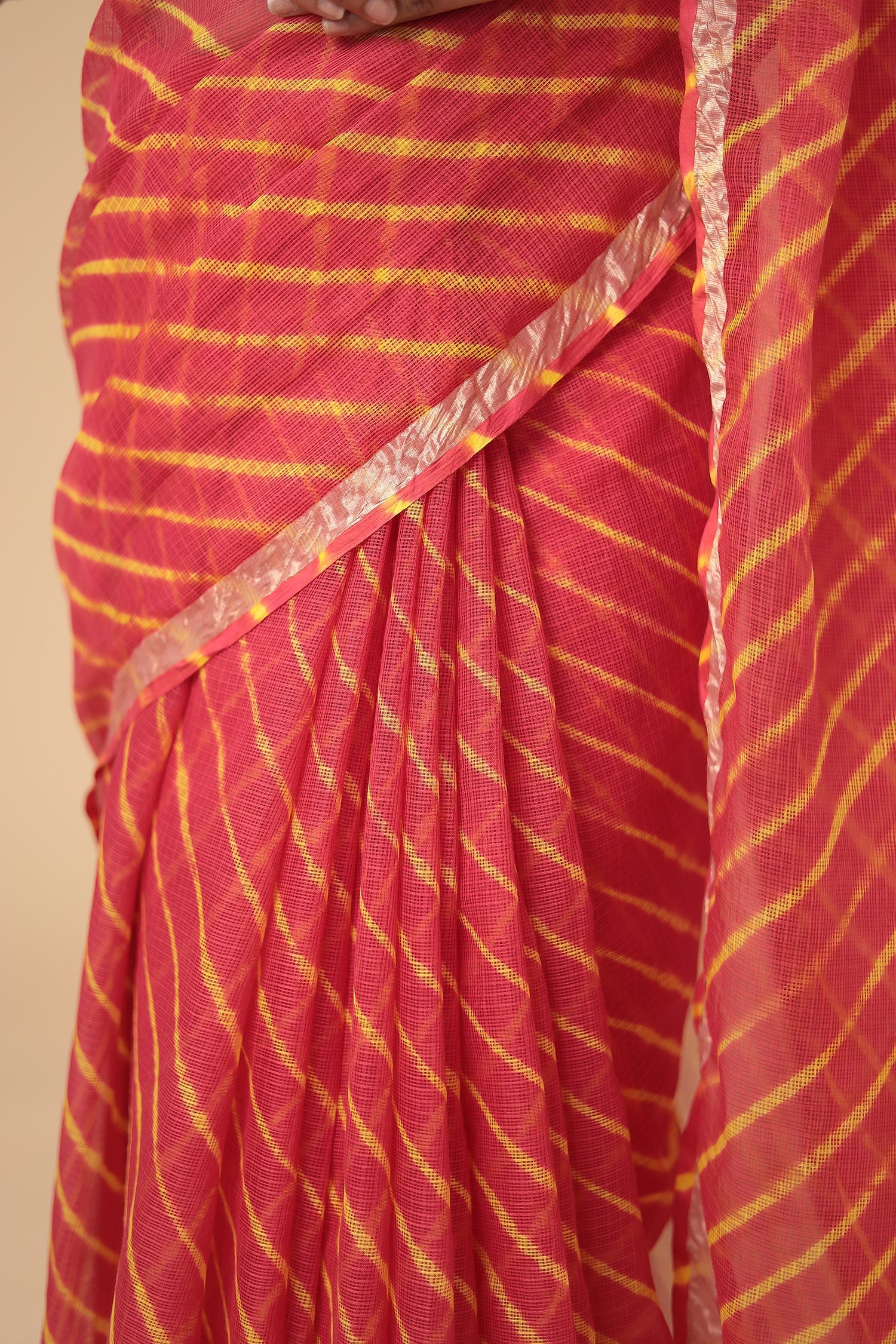 Kota Doria Cotton Leheriya Saree