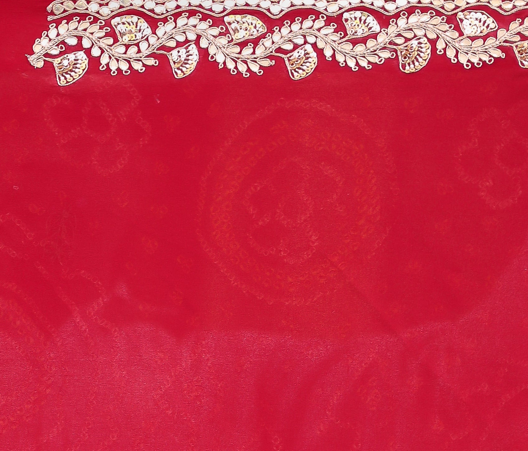 Bandhej Georgette Saree with Gota Patti Thread work