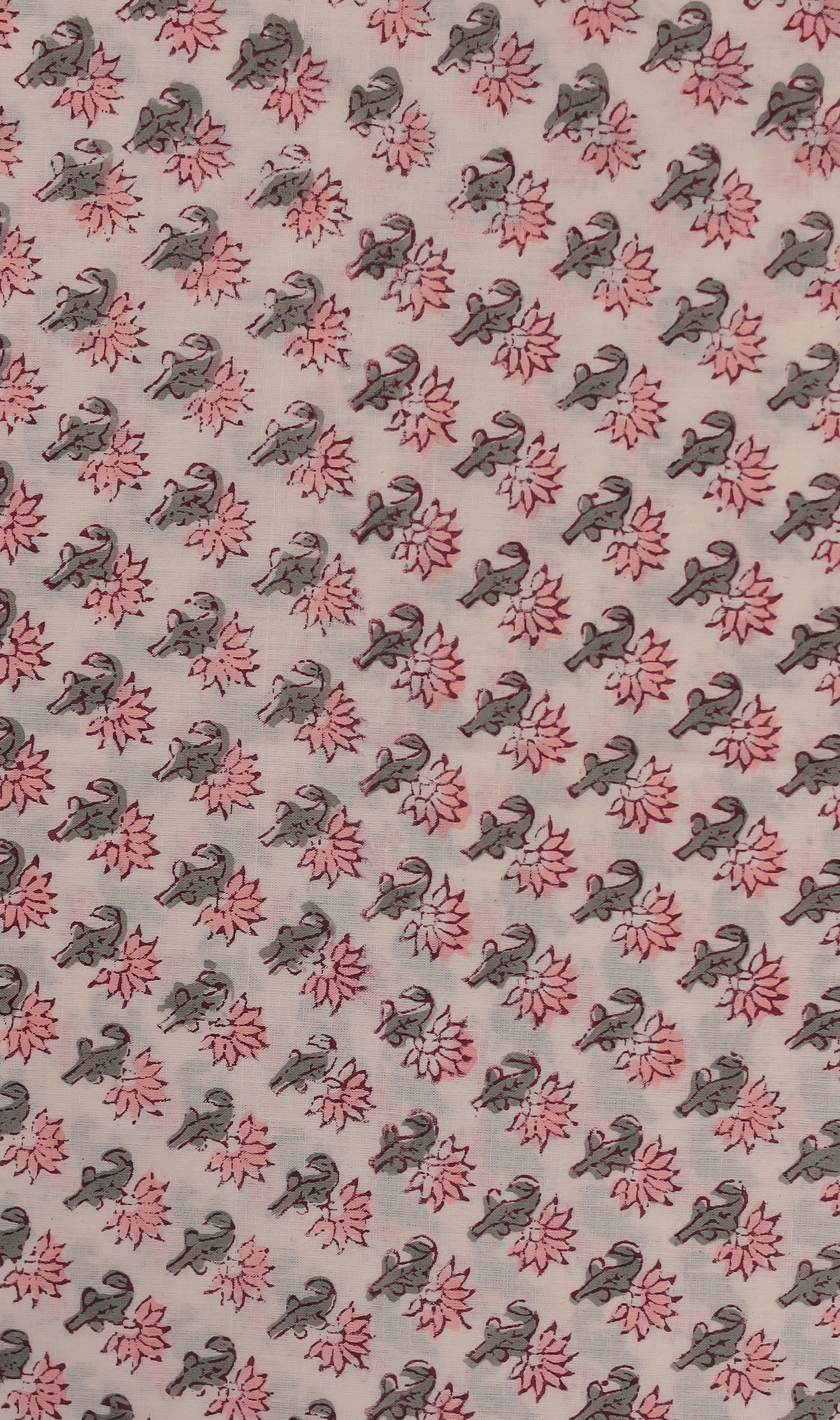 Printed Chanderi Unstitched Suit with Thread work