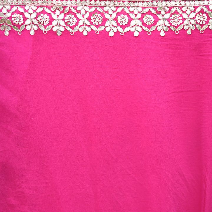 Mothra Chiffon Saree Embellished with Gota Patti work
