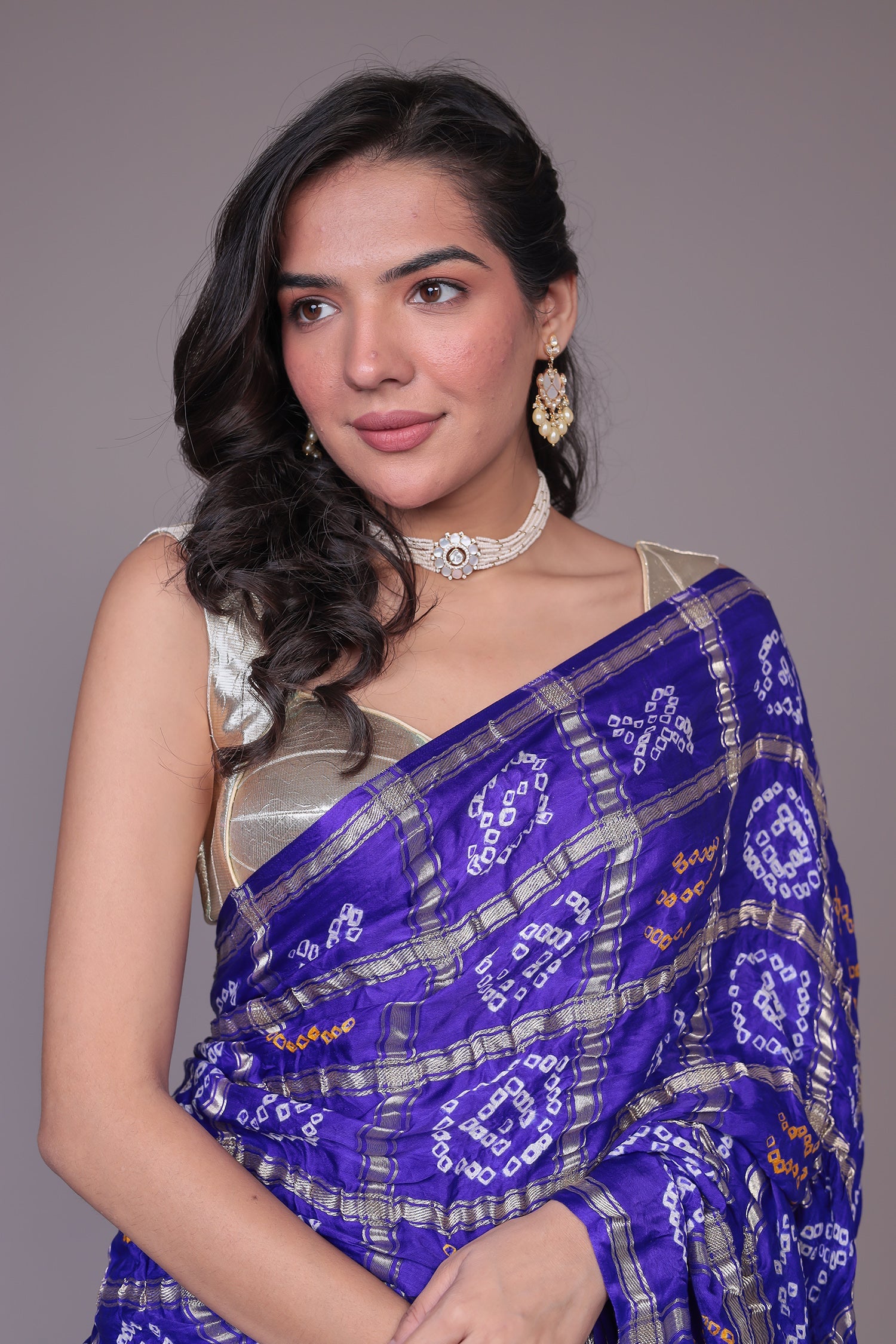 Bandhej Ghatchola Silk Saree with Zari work