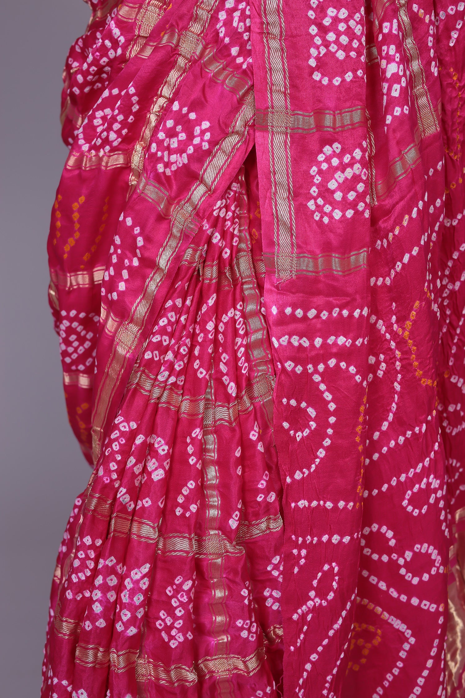 Bandhej Ghatchola Silk Saree with Zari work