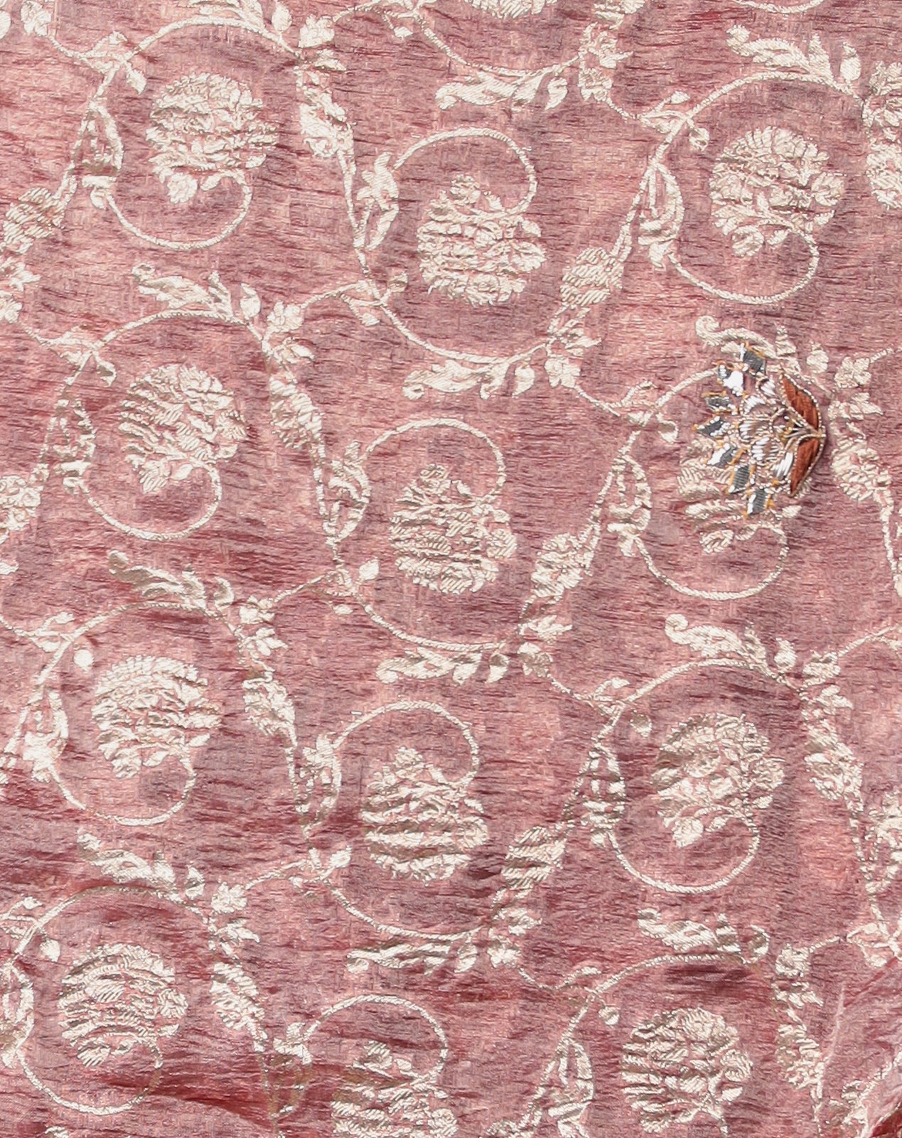 Tissue Saree with Dori, Gota Patti and Zardozi work