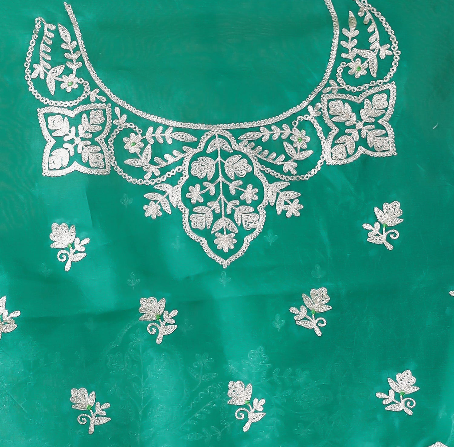 Organza Saree Embroidered with Pittan work