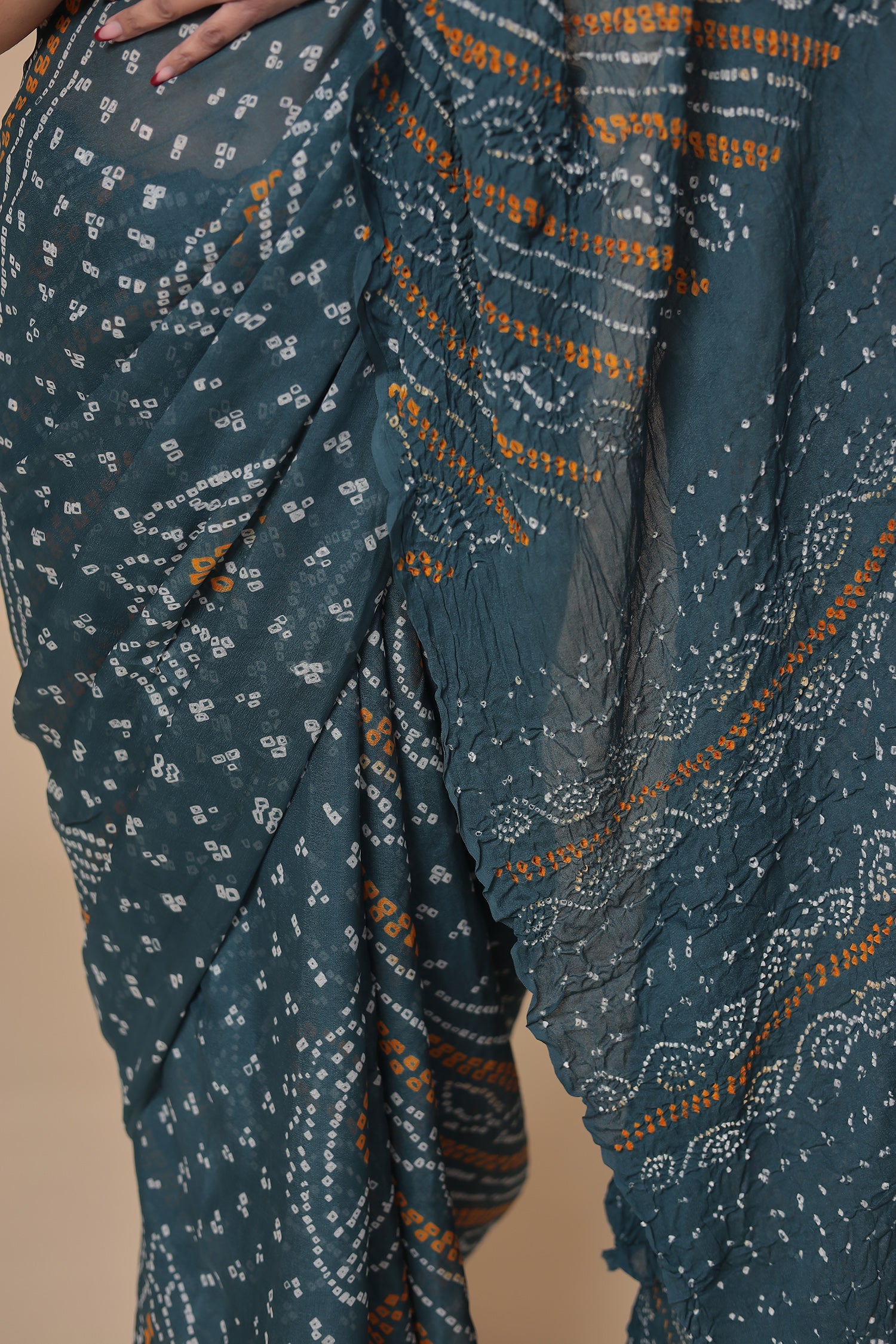 Timeless Bandhej Georgette Saree