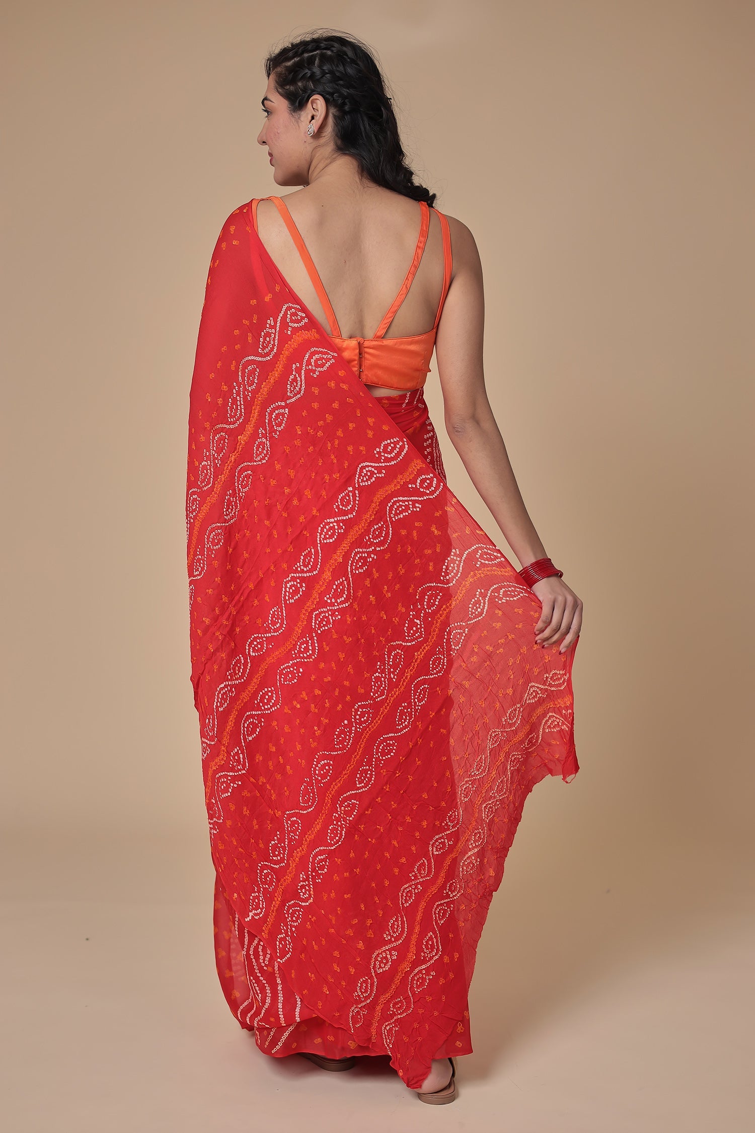 Timeless Bandhej Georgette Saree