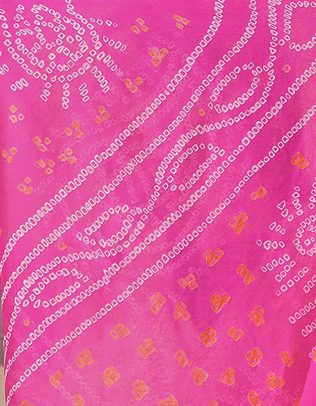 Timeless Bandhej Georgette Saree