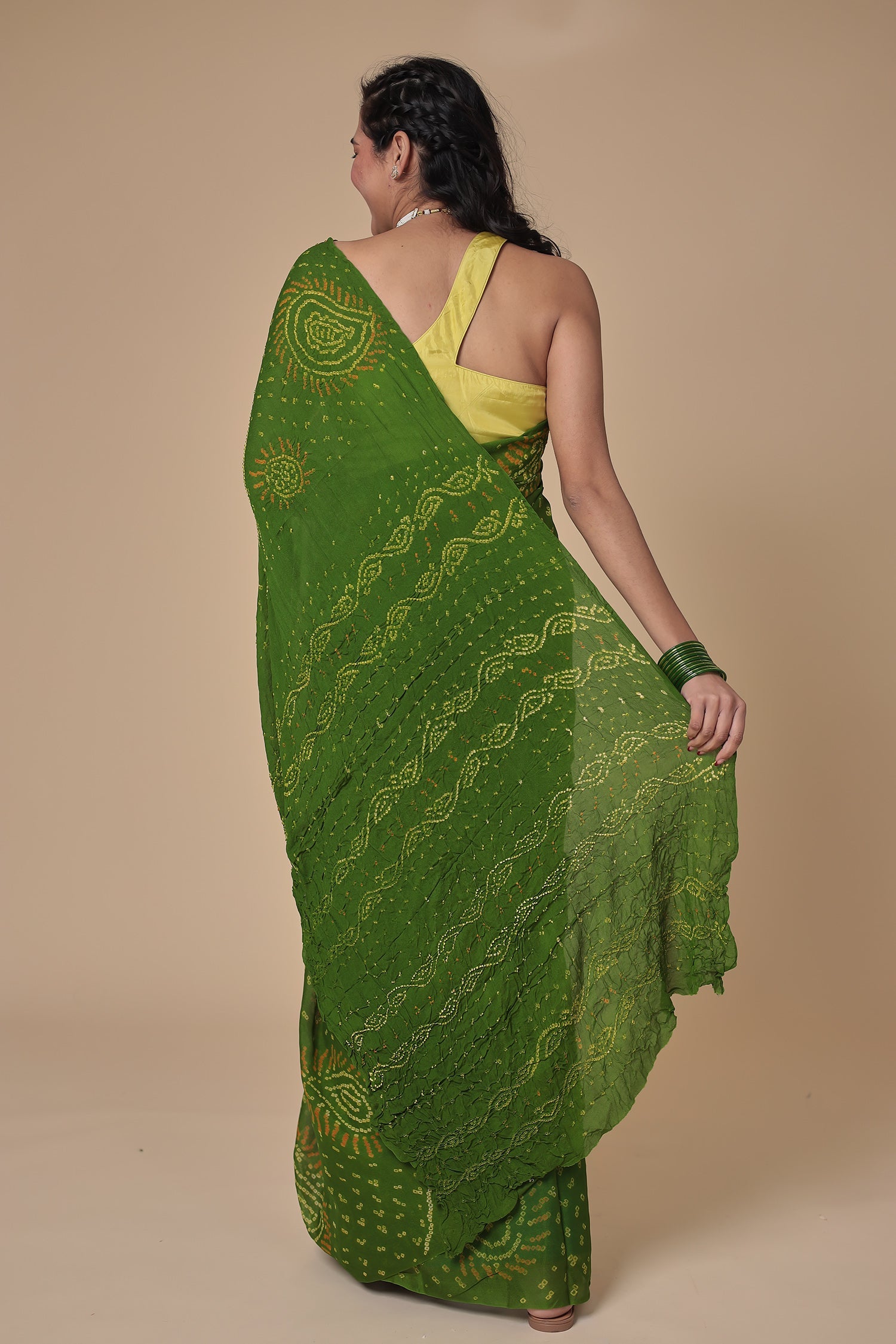 Timeless Bandhej Georgette Saree