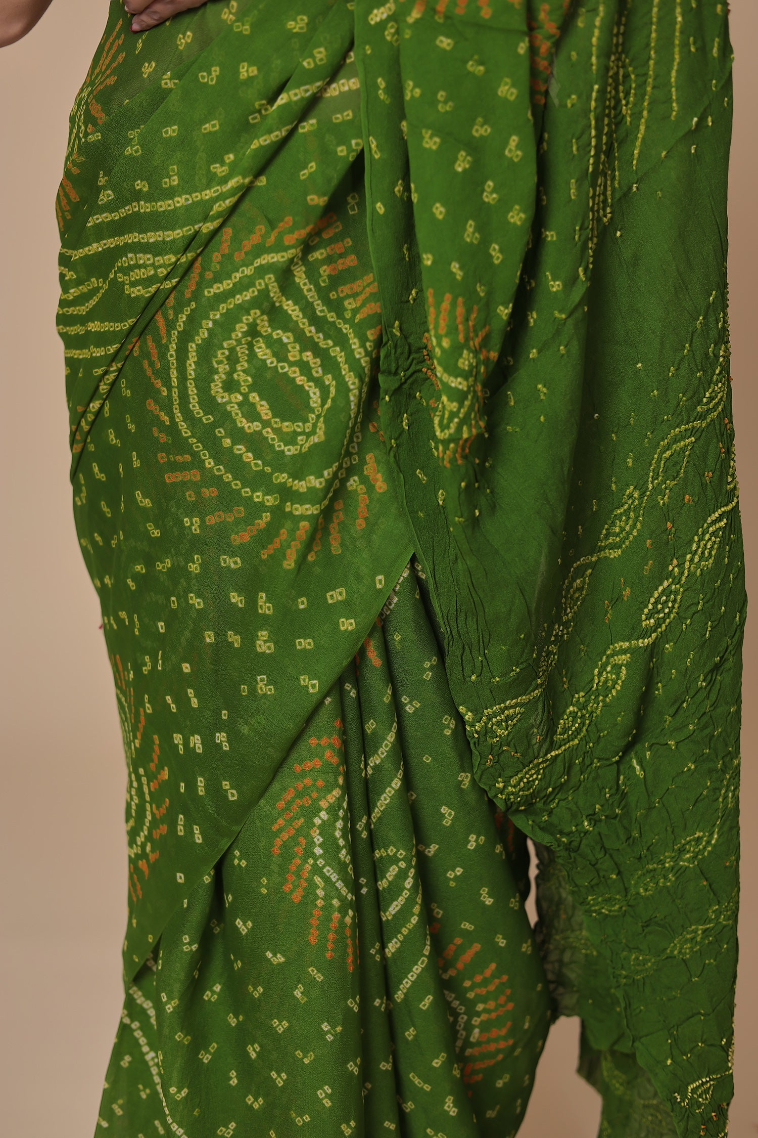 Timeless Bandhej Georgette Saree