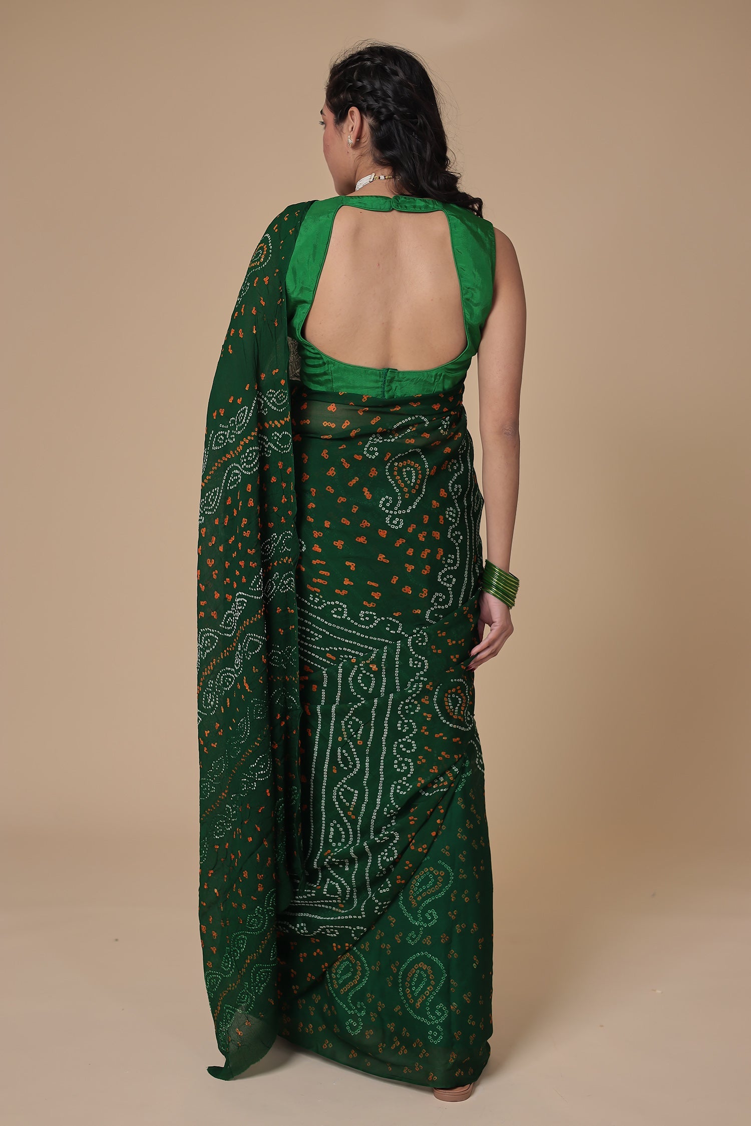 Timeless Bandhej Georgette Saree