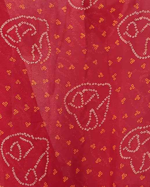 Timeless Bandhej Georgette Saree