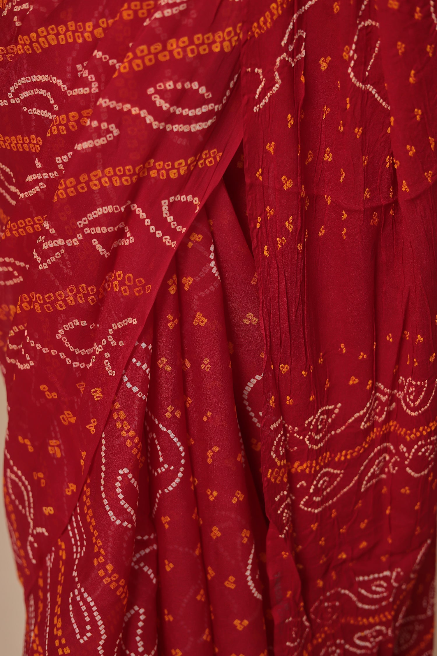 Timeless Bandhej Georgette Saree