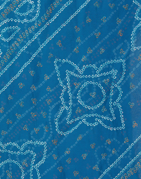 Timeless Bandhej Georgette Saree