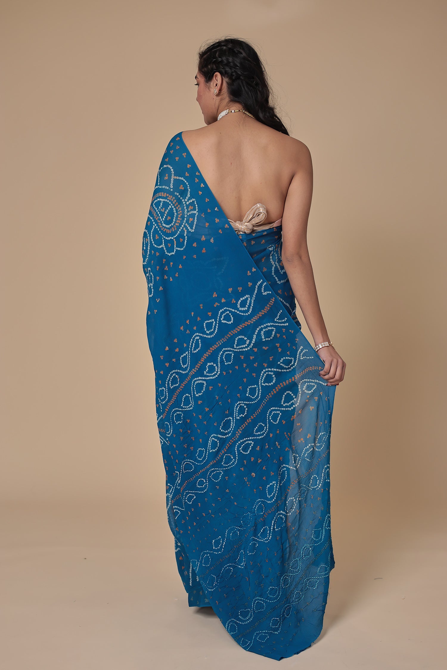 Timeless Bandhej Georgette Saree