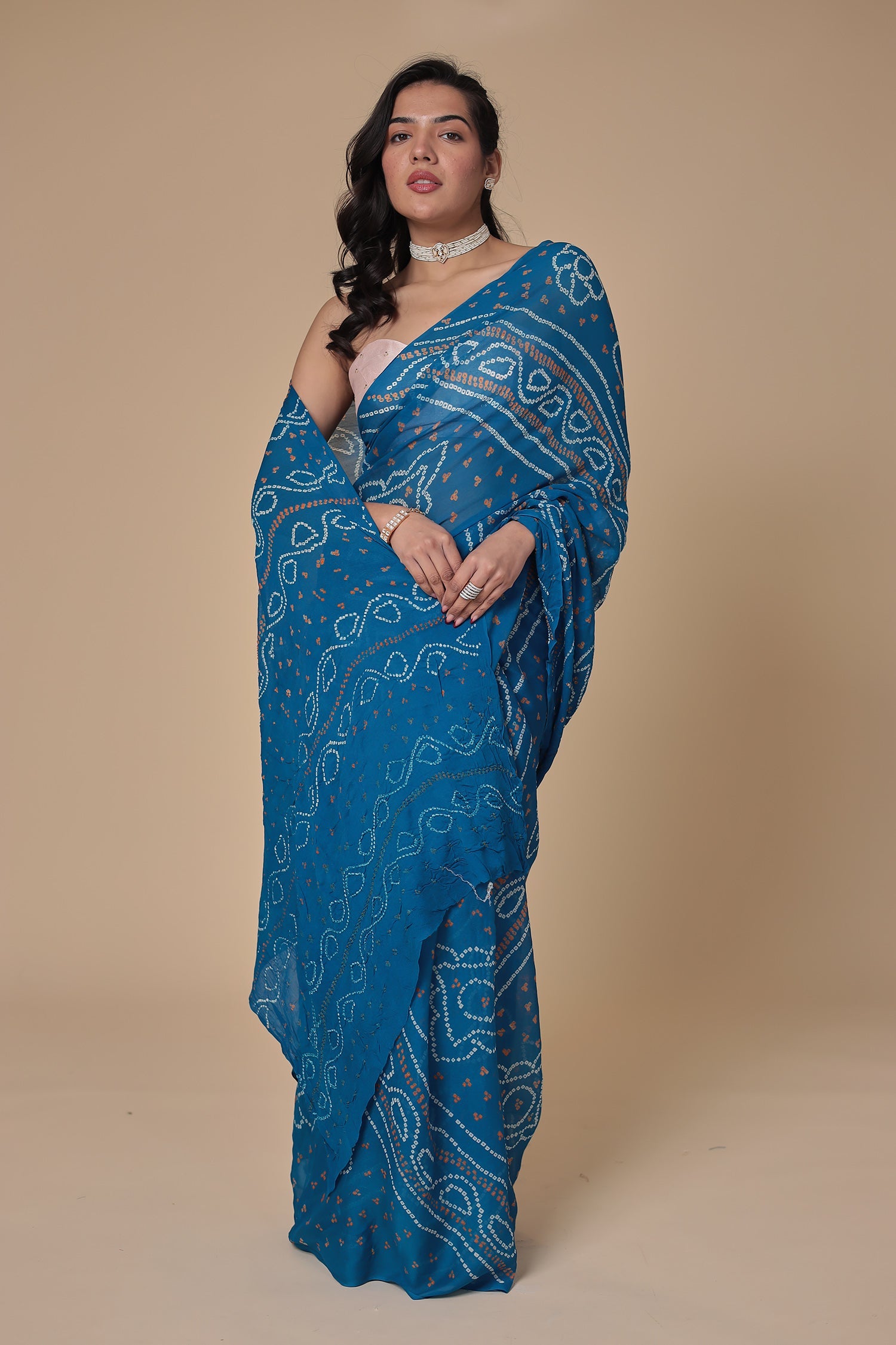 Timeless Bandhej Georgette Saree