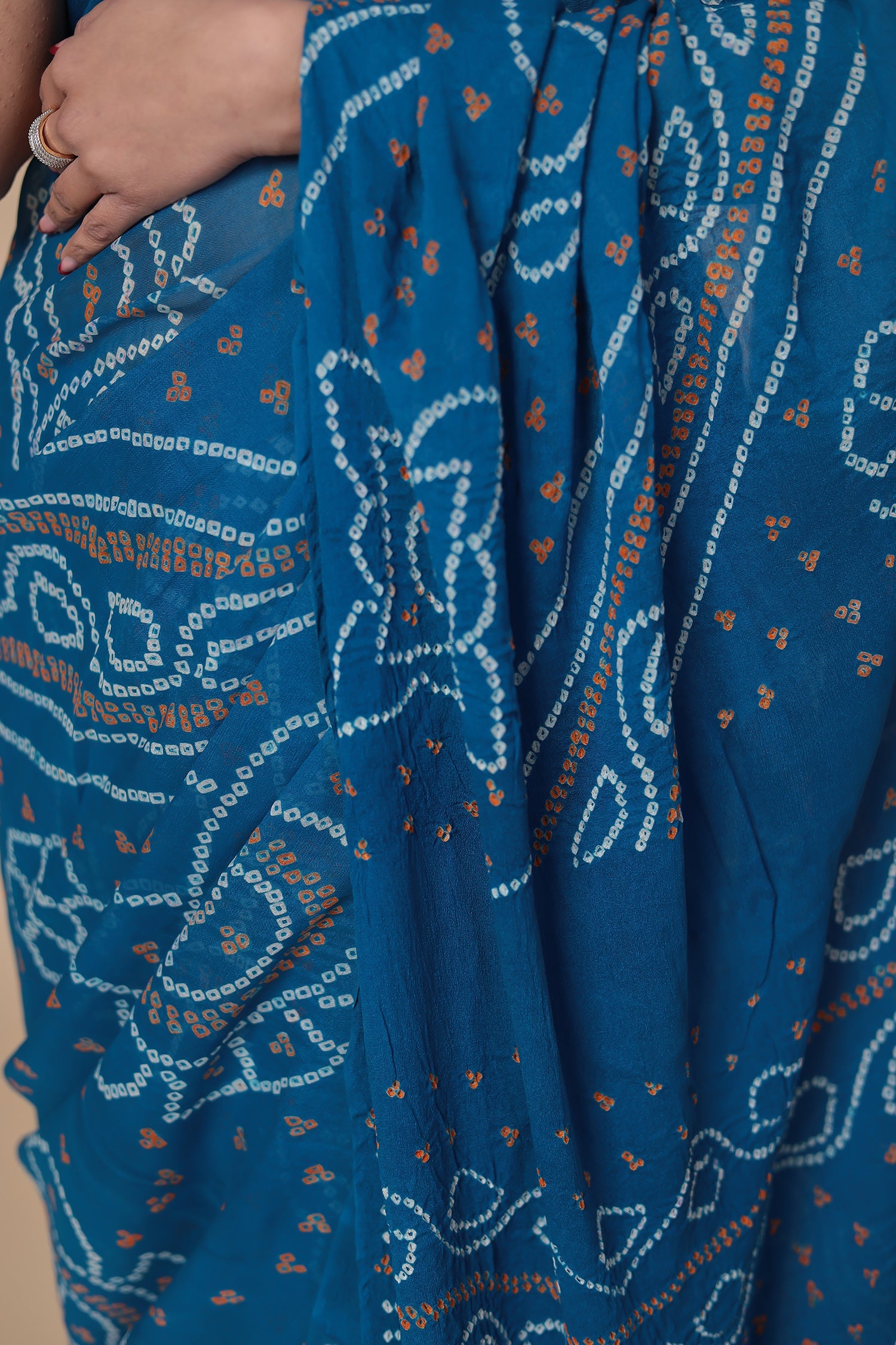 Timeless Bandhej Georgette Saree