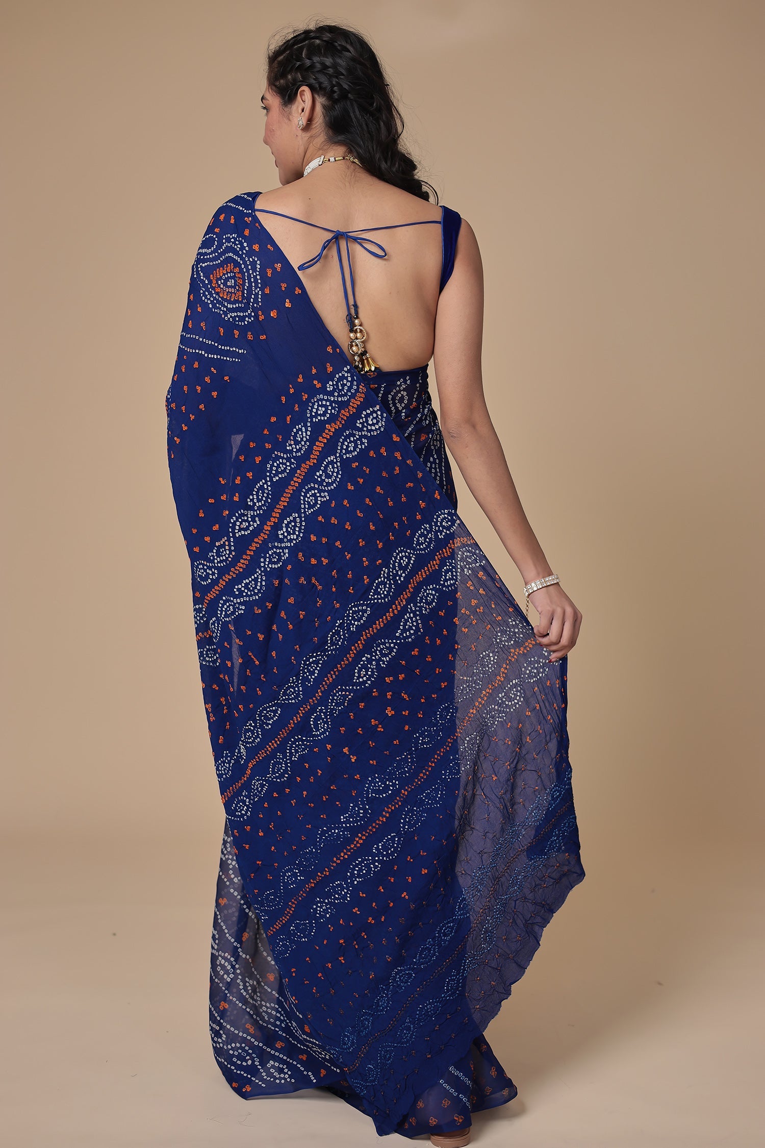 Timeless Bandhej Georgette Saree