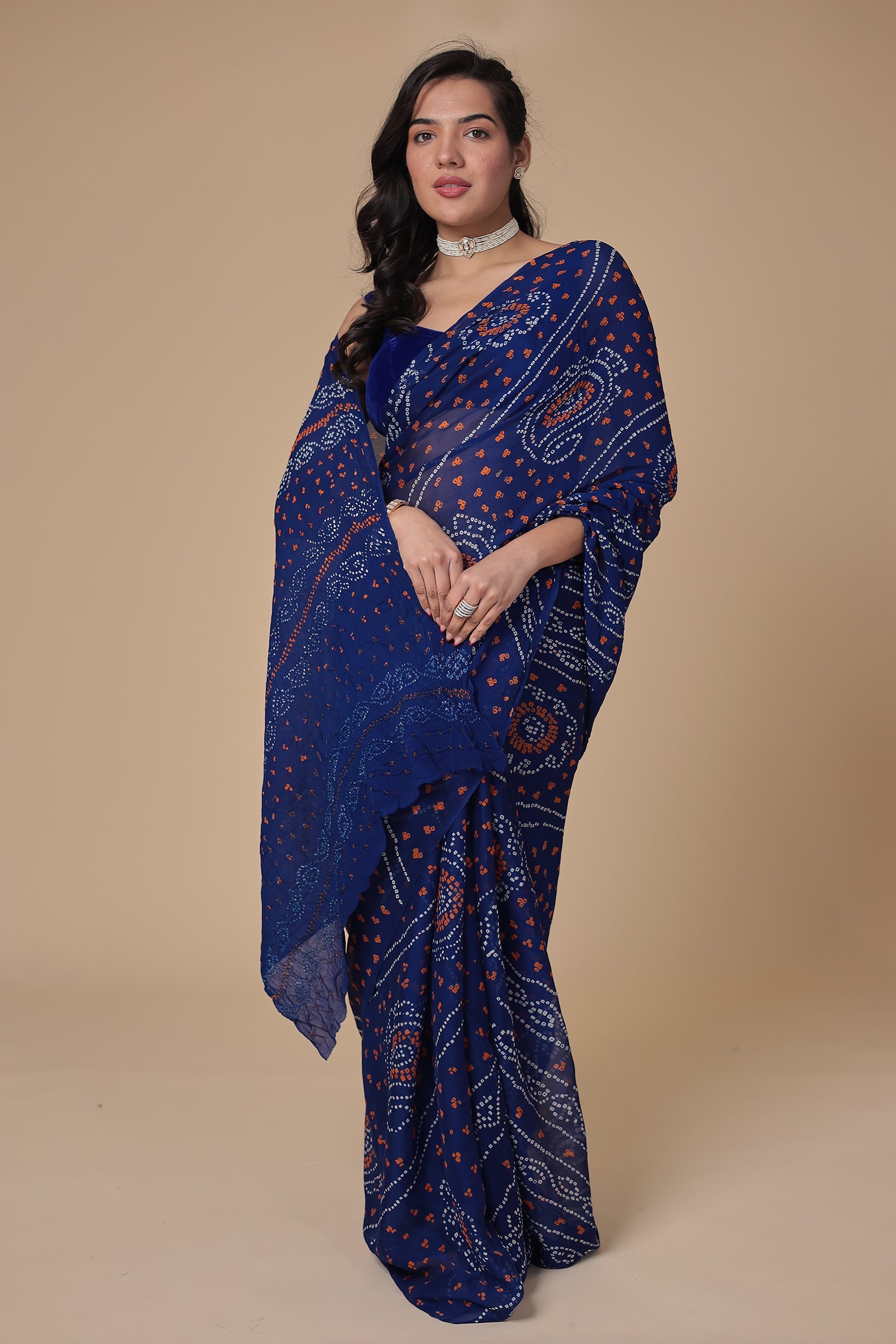 Timeless Bandhej Georgette Saree
