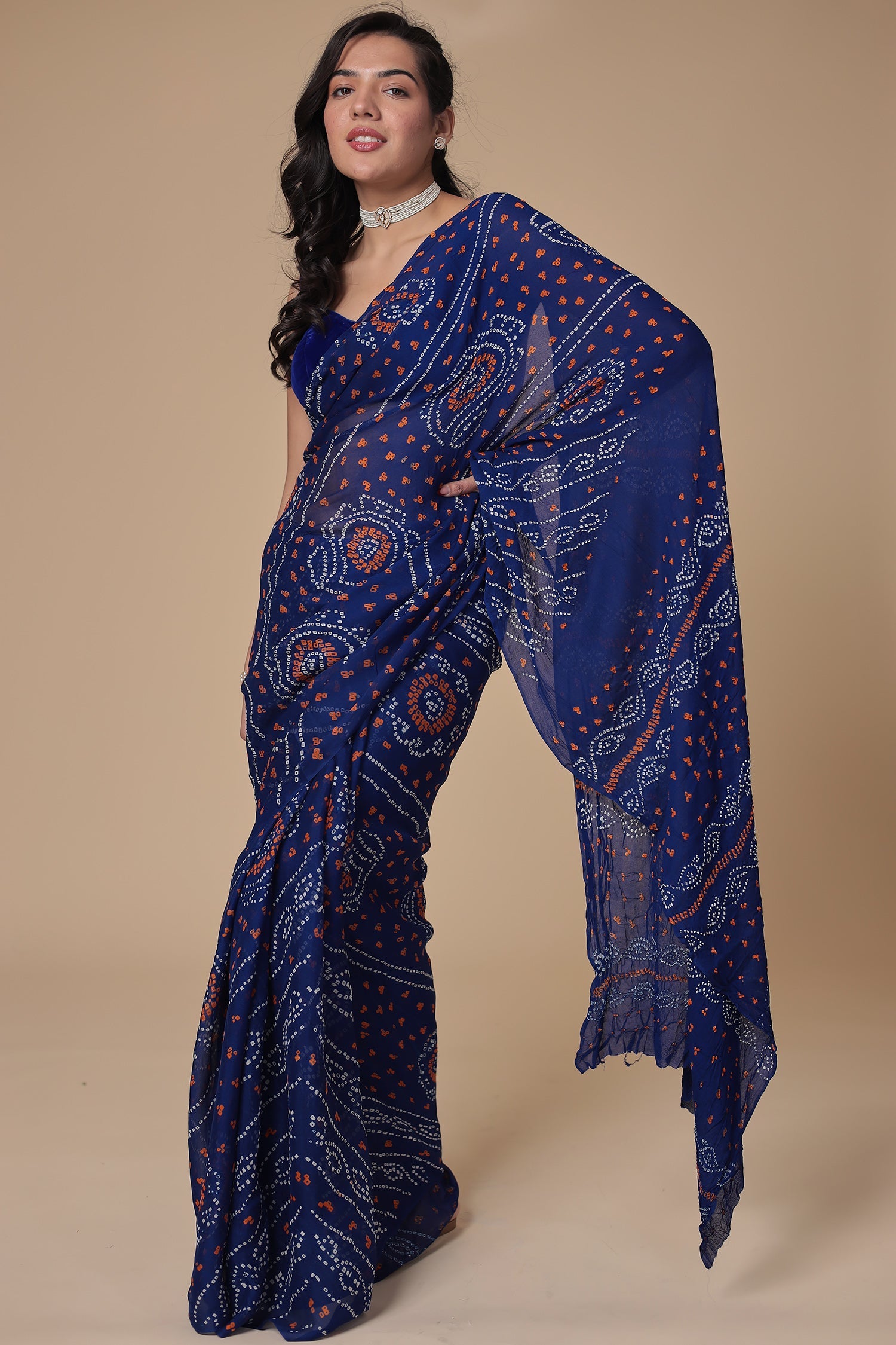 Timeless Bandhej Georgette Saree
