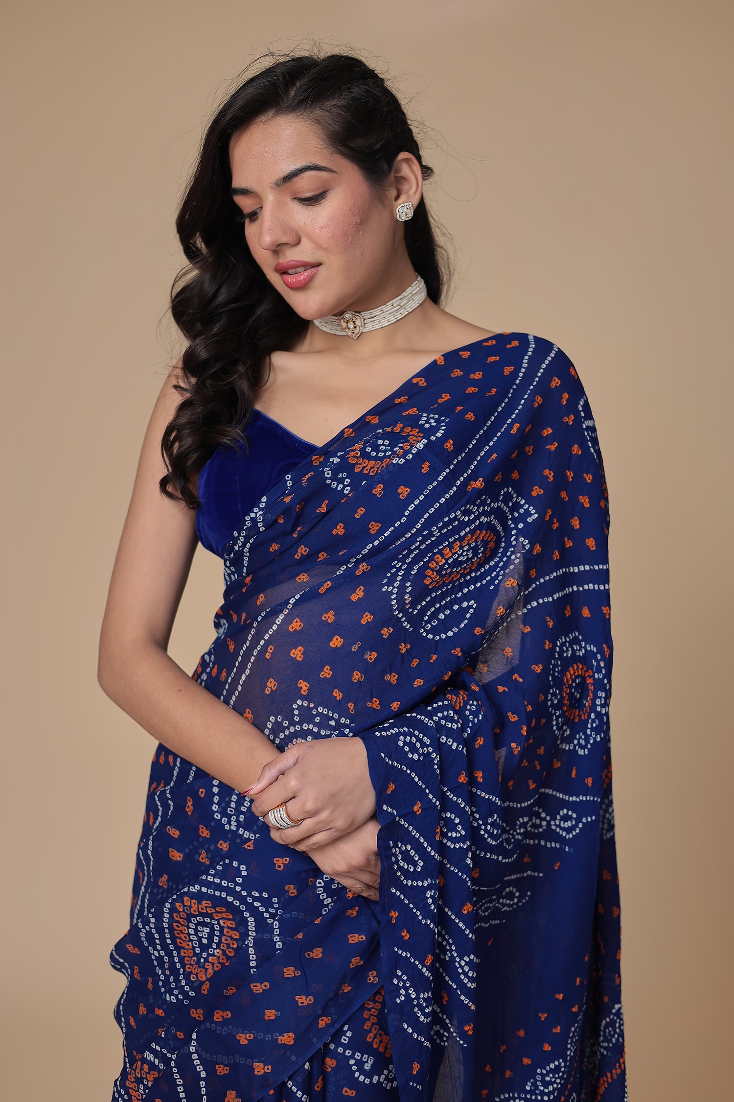 Timeless Bandhej Georgette Saree