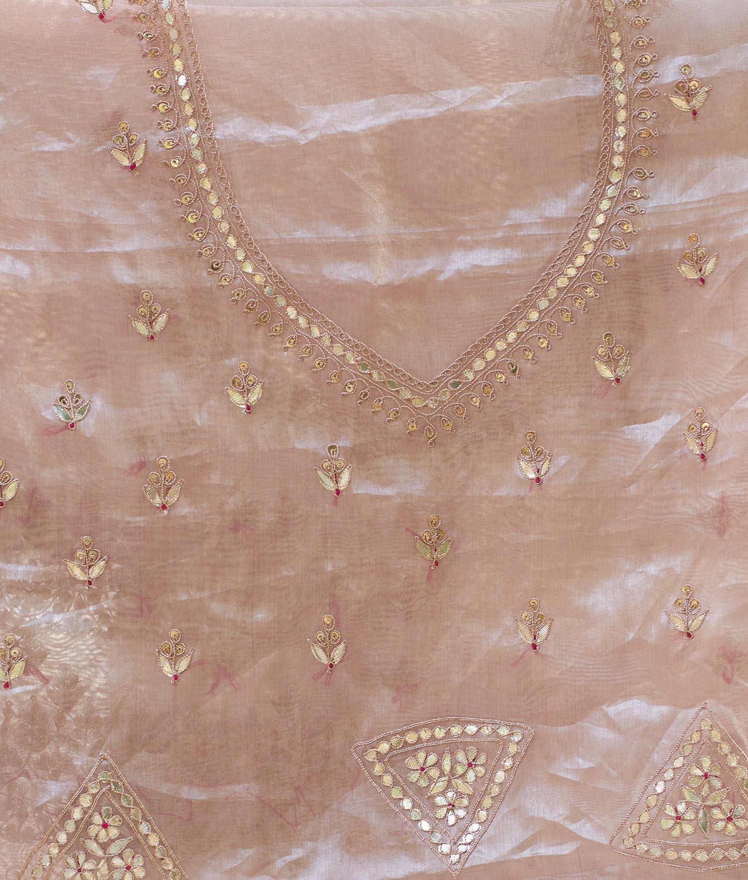 Tissue Saree with Dori and Gota Patti work