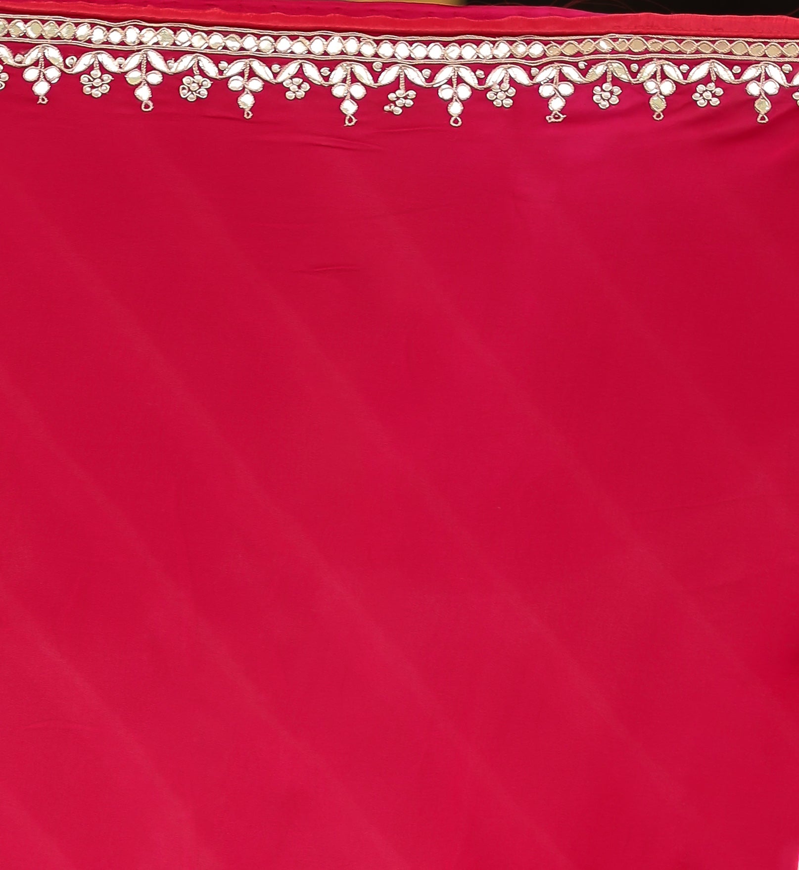 Leheriya Georgette Saree with Gota Patti, Pearl and Zardozi work