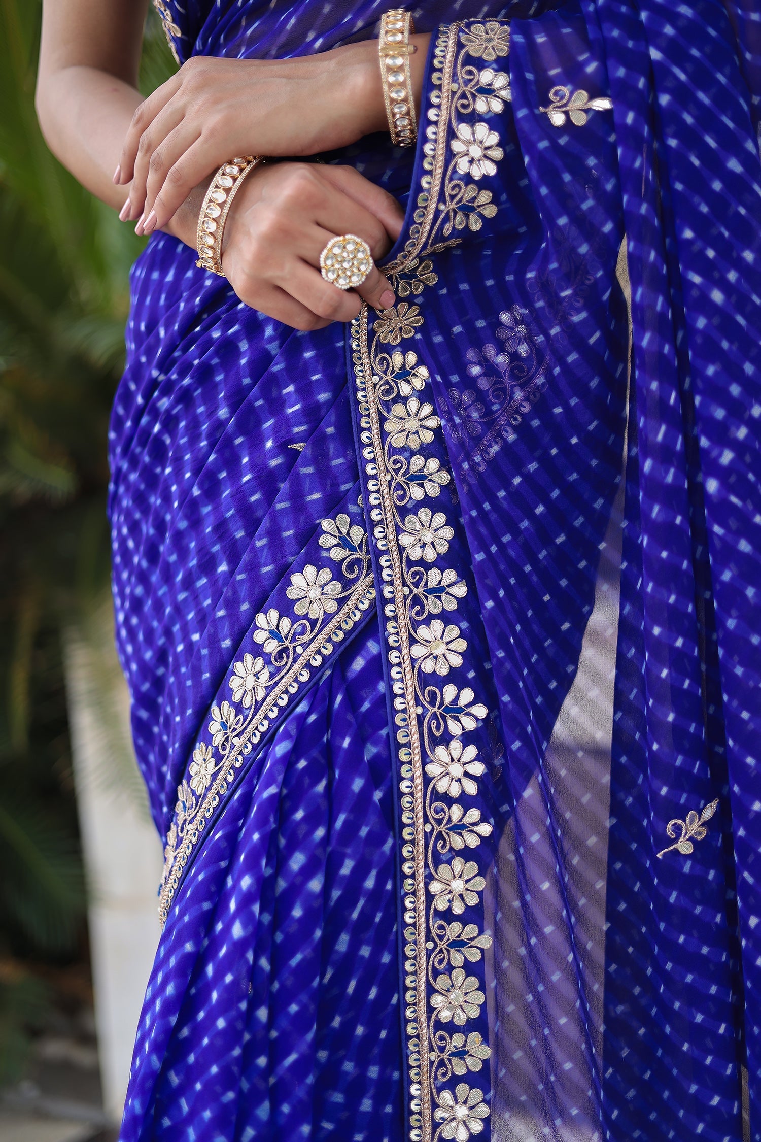 Mothra Georgette Saree with Gota Patti work