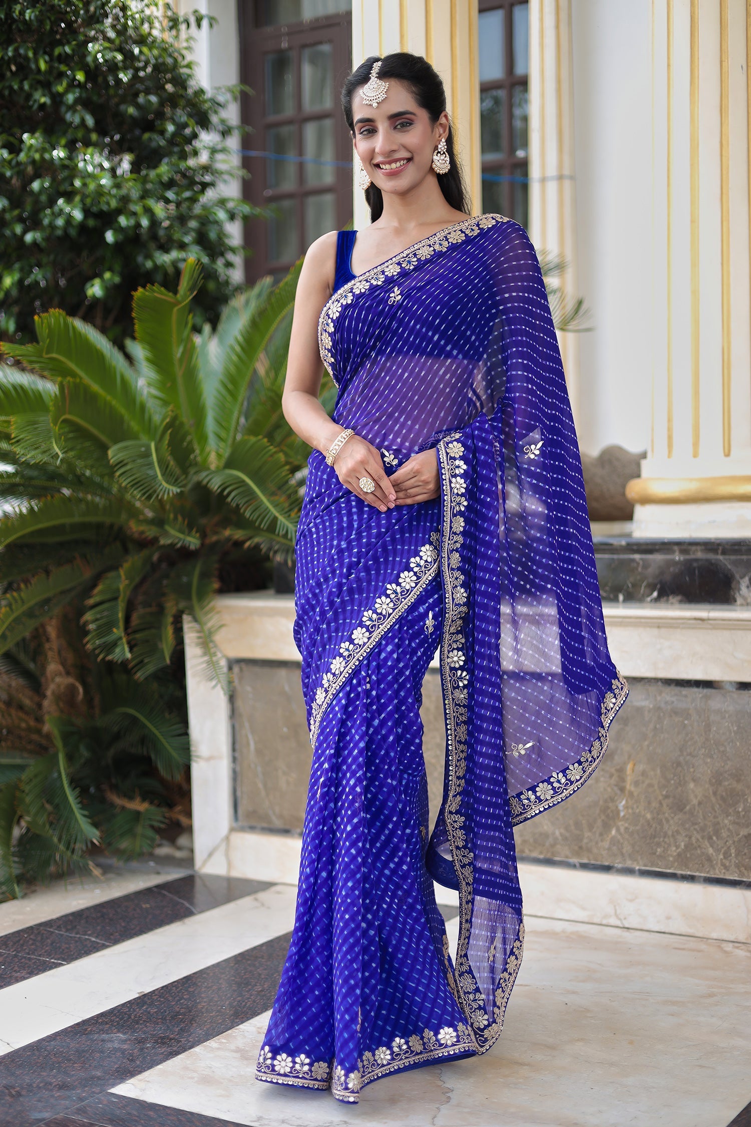Mothra Georgette Saree with Gota Patti work