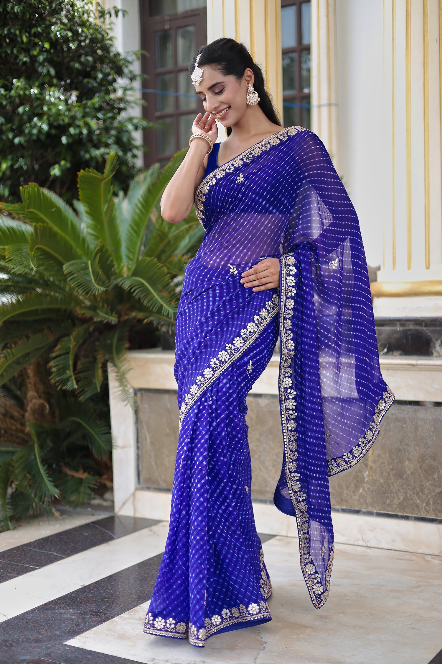 Mothra Georgette Saree with Gota Patti work