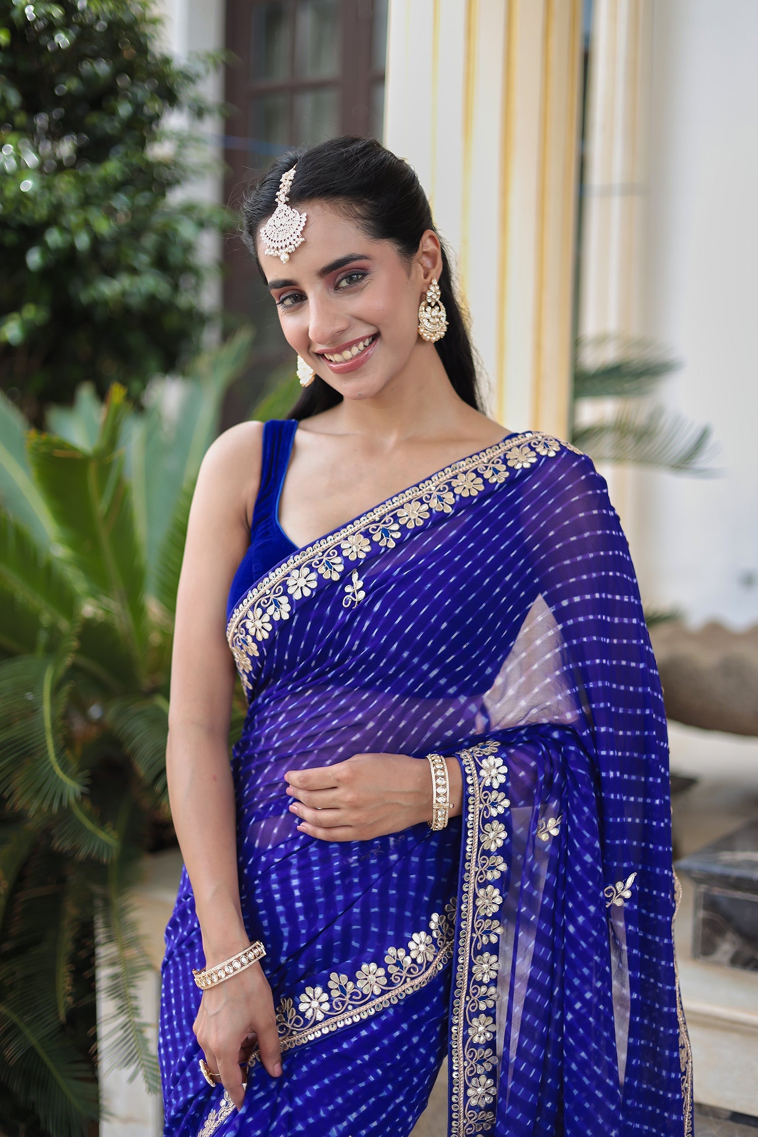 Mothra Georgette Saree with Gota Patti work