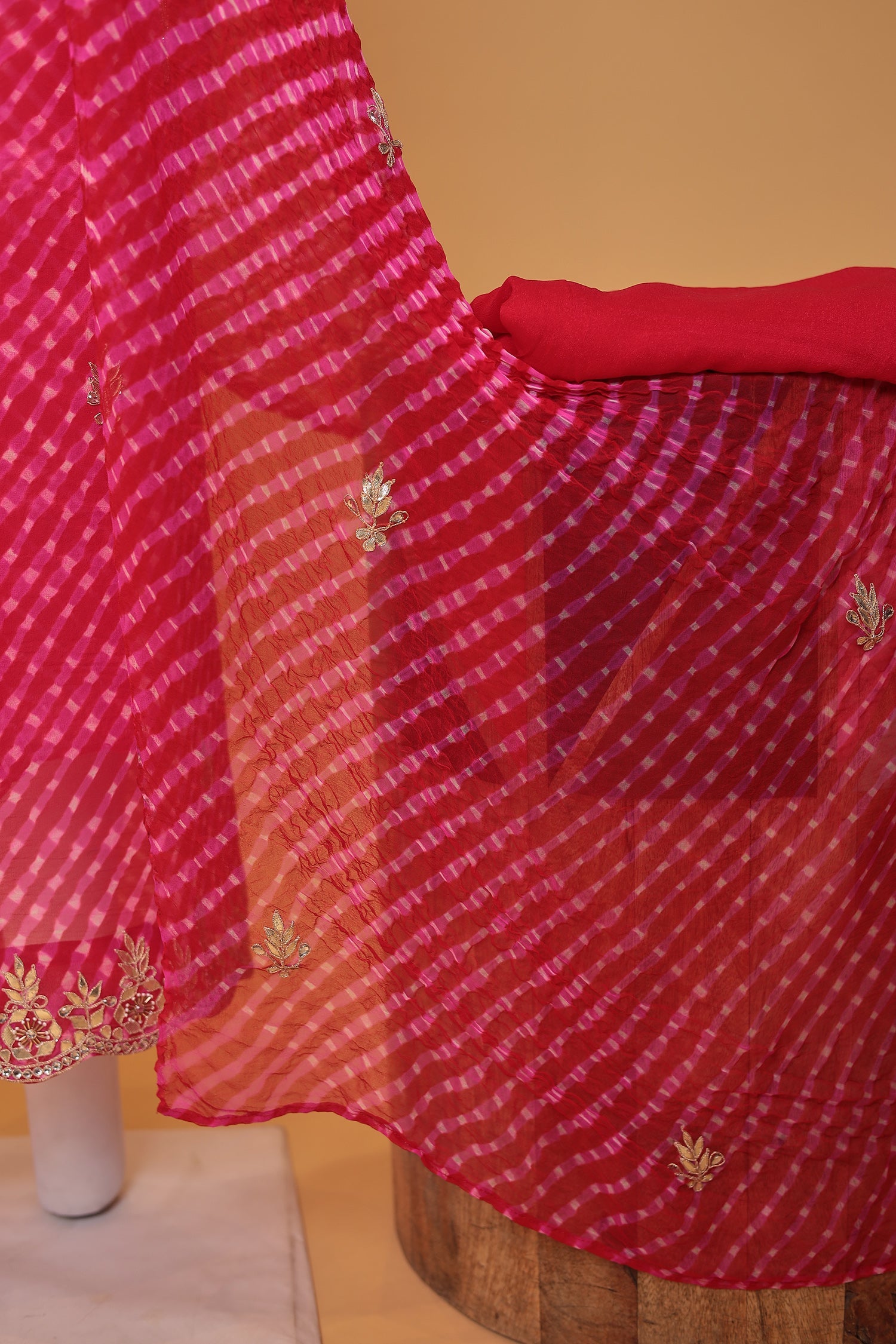 Mothra Chinon Unstitched Suit with Dori and Gota Patti work