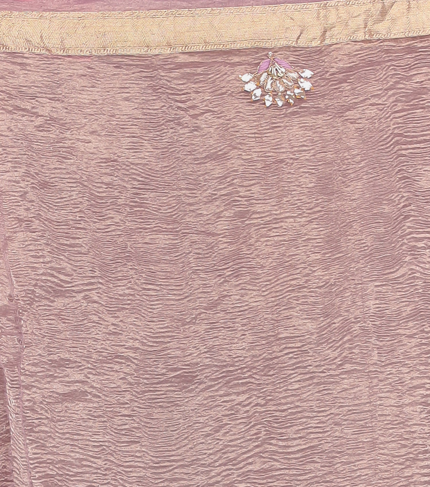 Tissue Saree with Gota Patti, Thread and Zardozi work