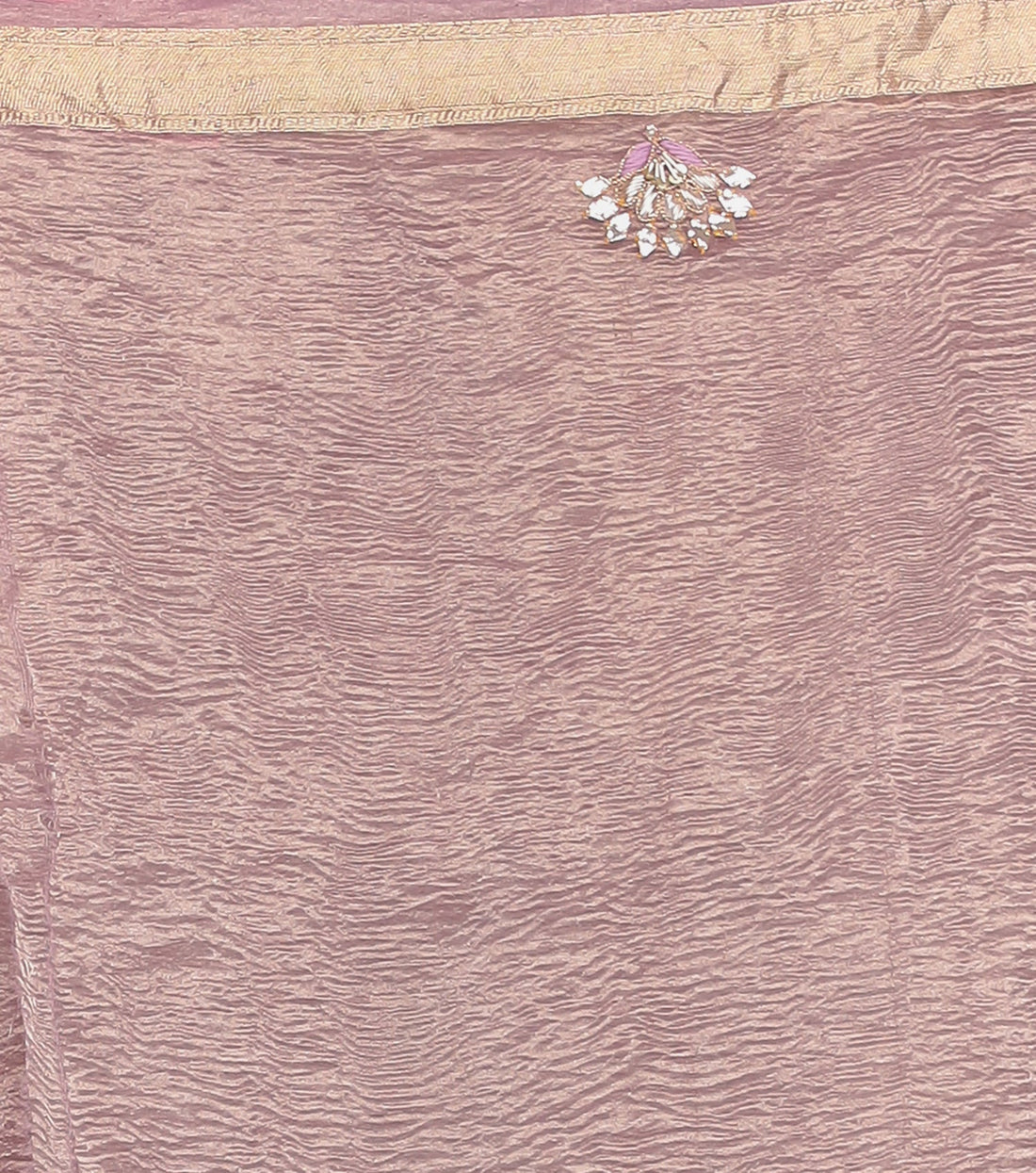 Tissue Saree with Gota Patti, Thread and Zardozi work