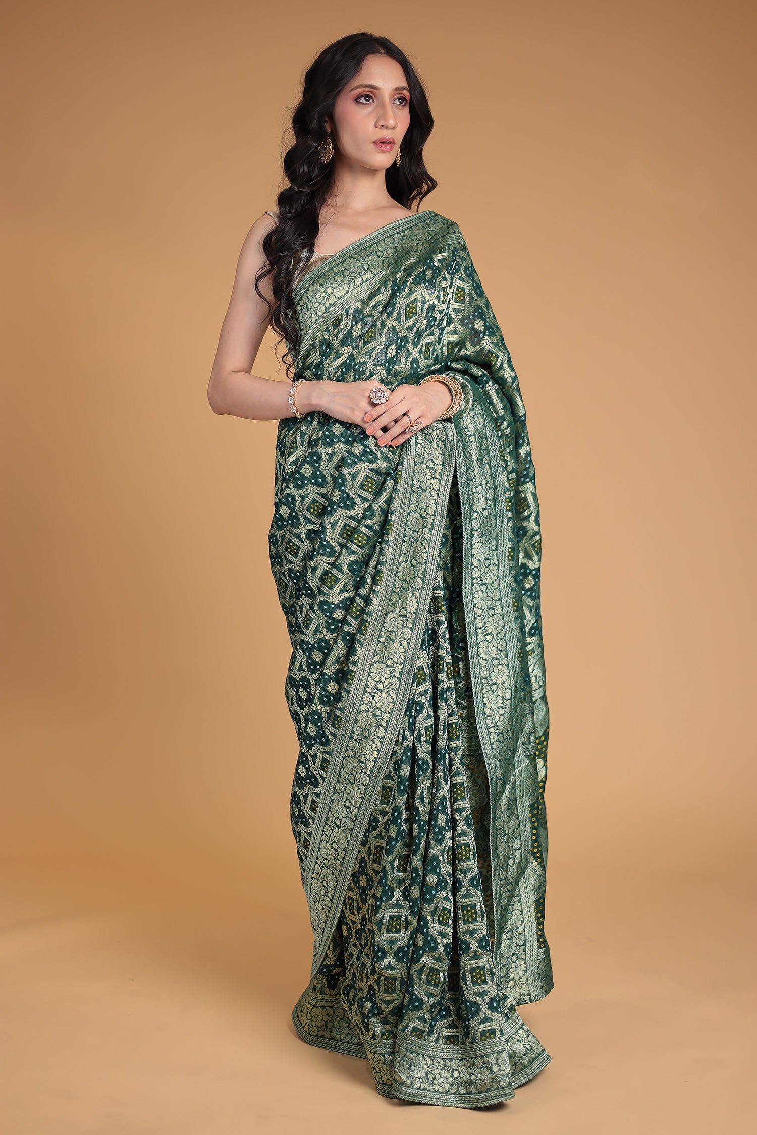 Banarasi Hand Woven Georgette Saree