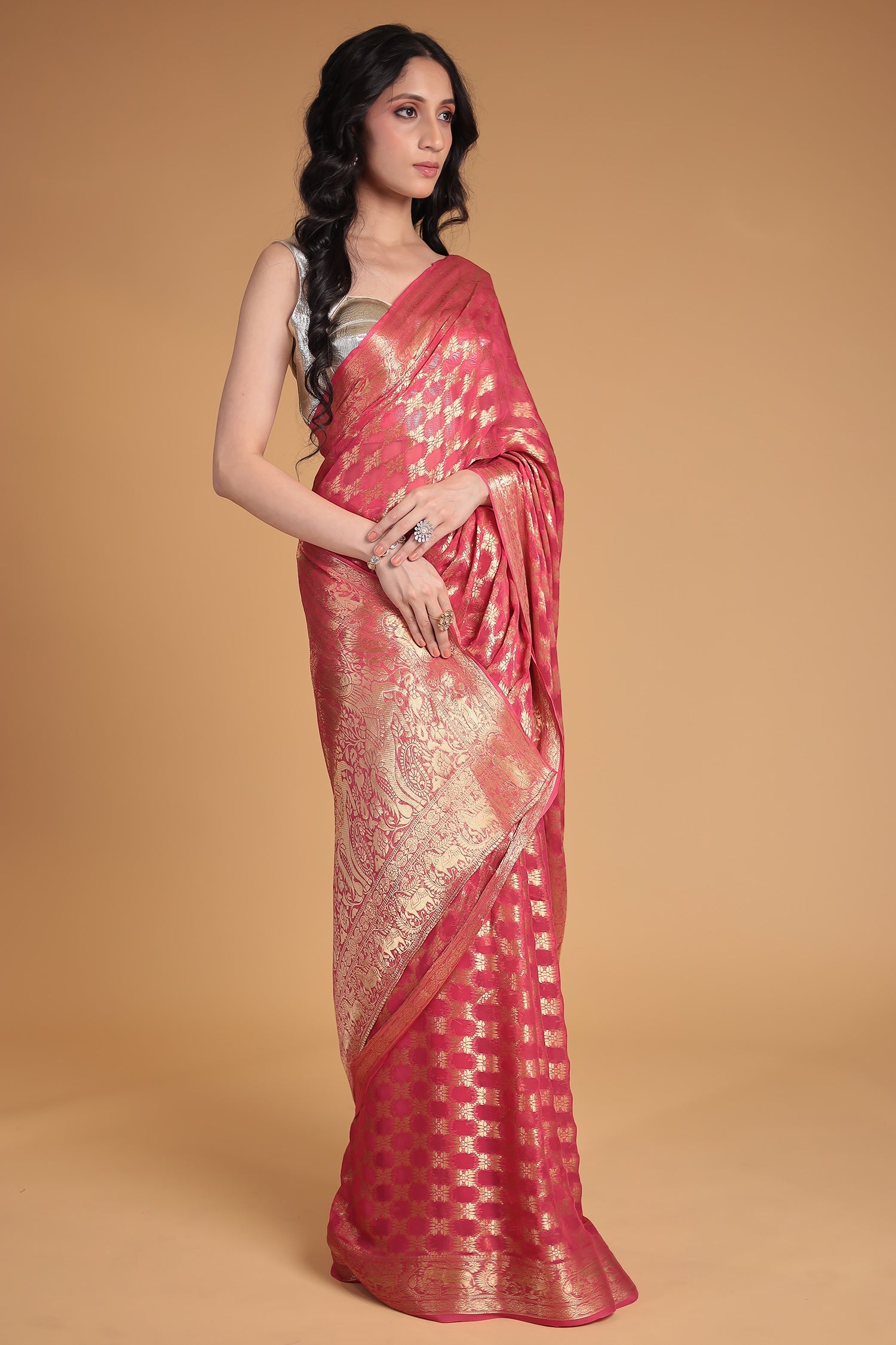 Hand Woven Georgette Saree