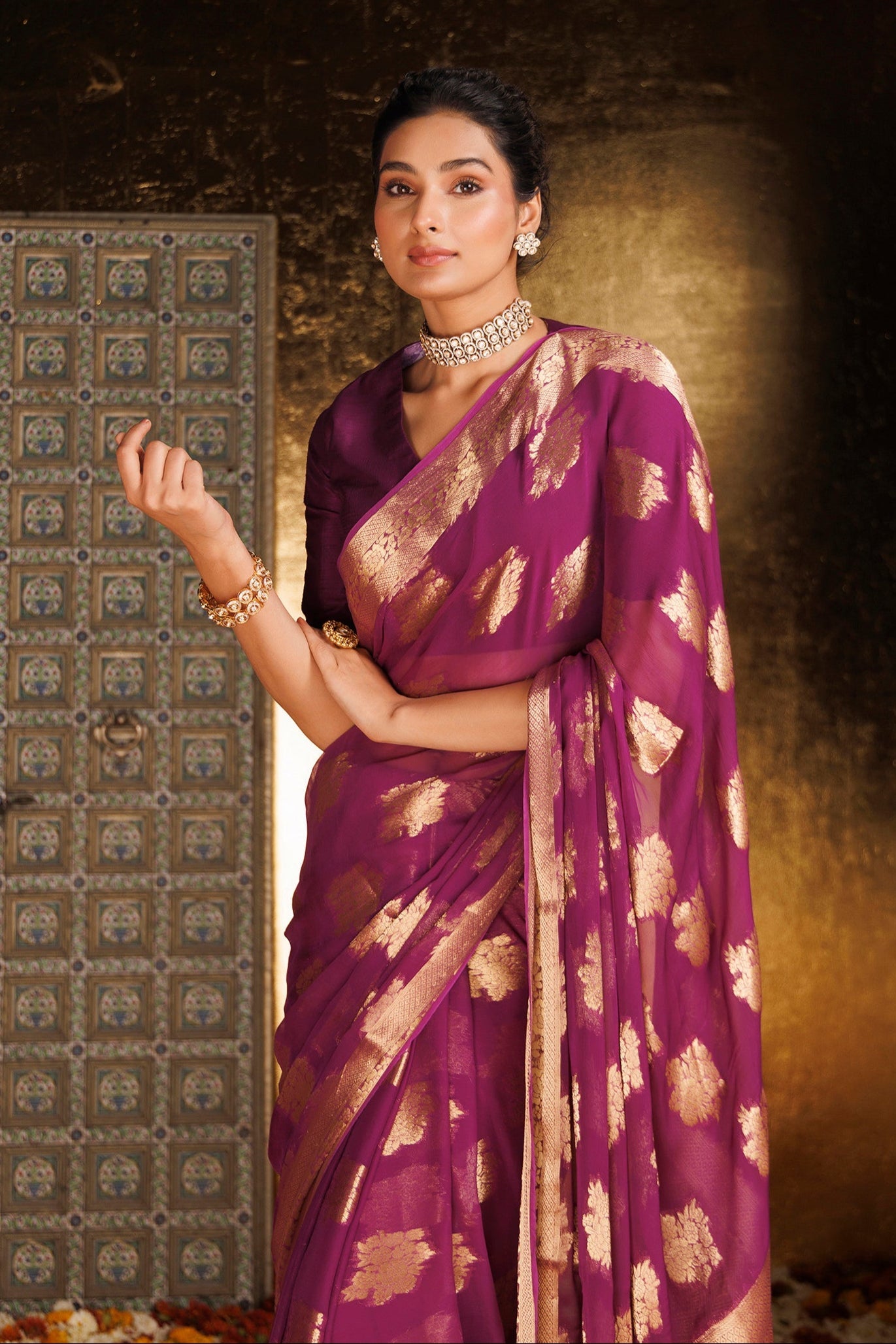 Handloom Georgette Saree