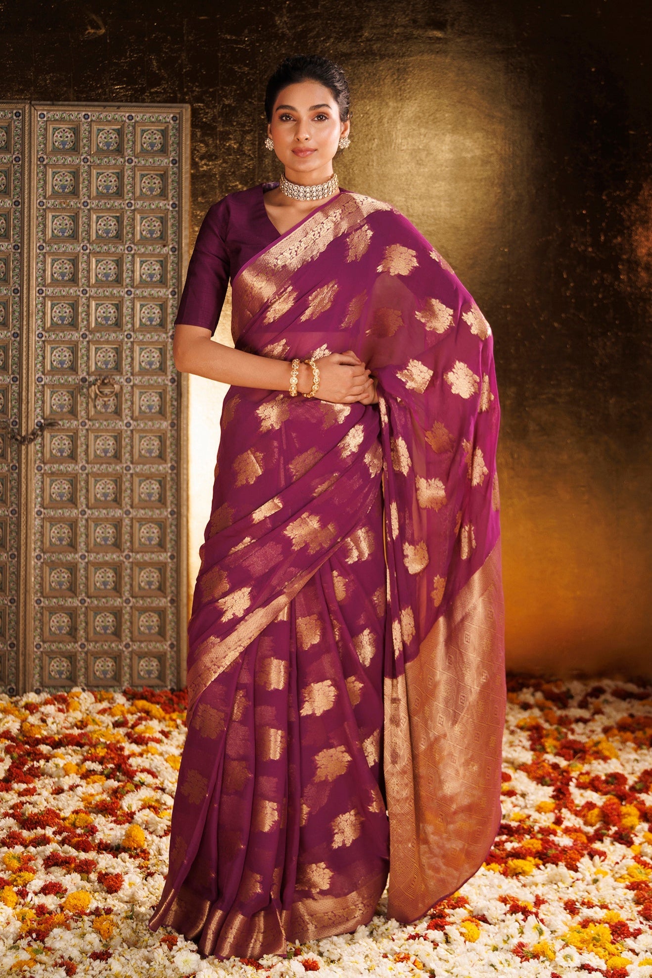 Handloom Georgette Saree