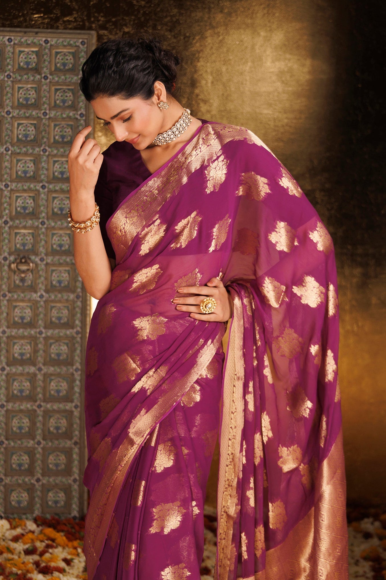 Handloom Georgette Saree