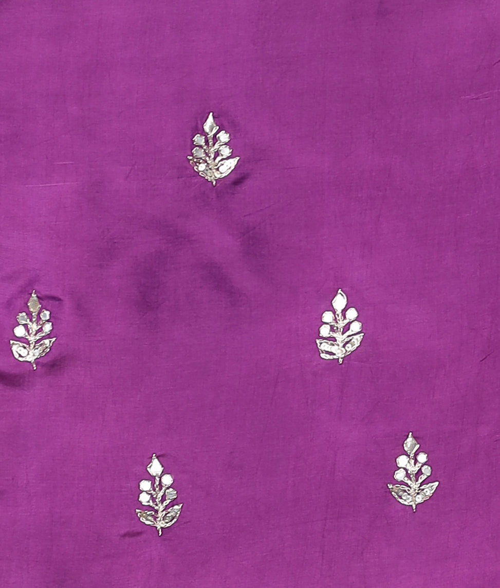 Chiffon Saree with Aari and Gota Patti work