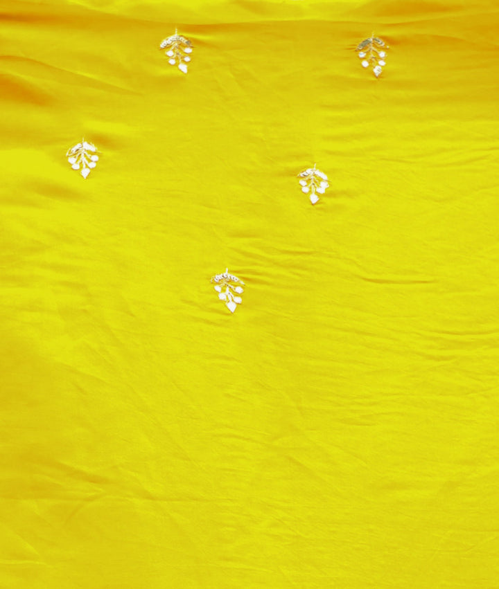Chiffon Saree with Intricate Aari & Gota Patti Embroidery