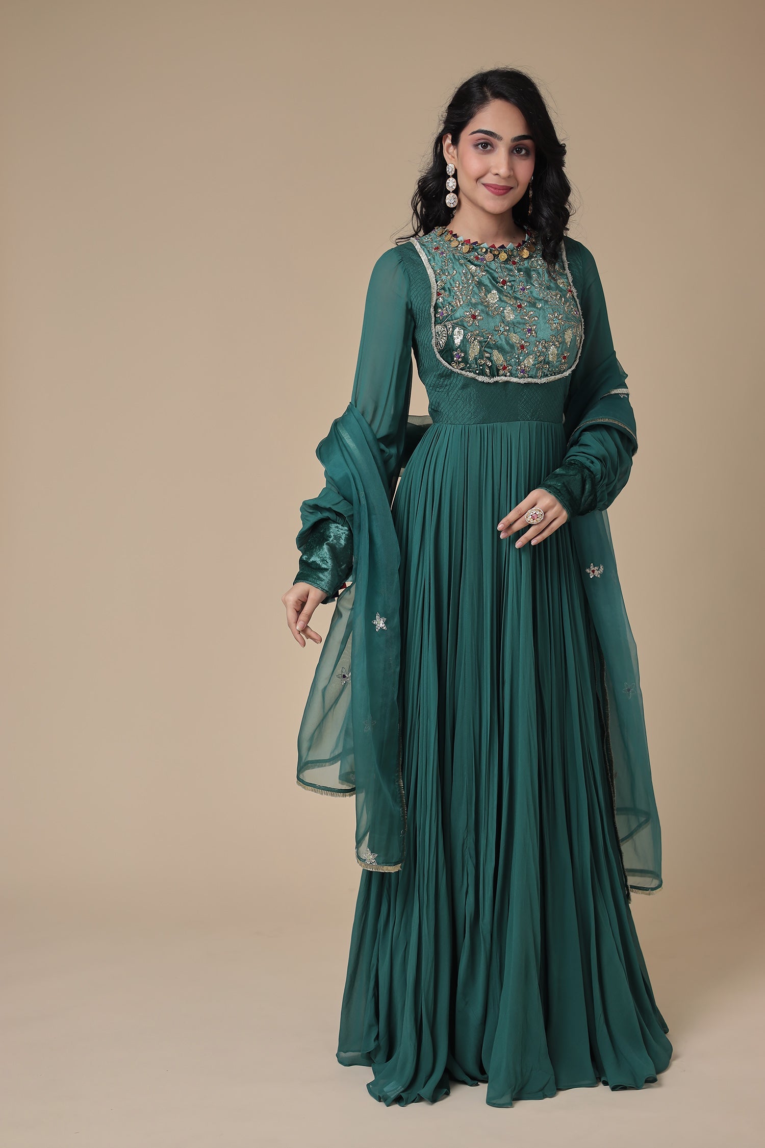 Anarkali Georgette with Embroidery
