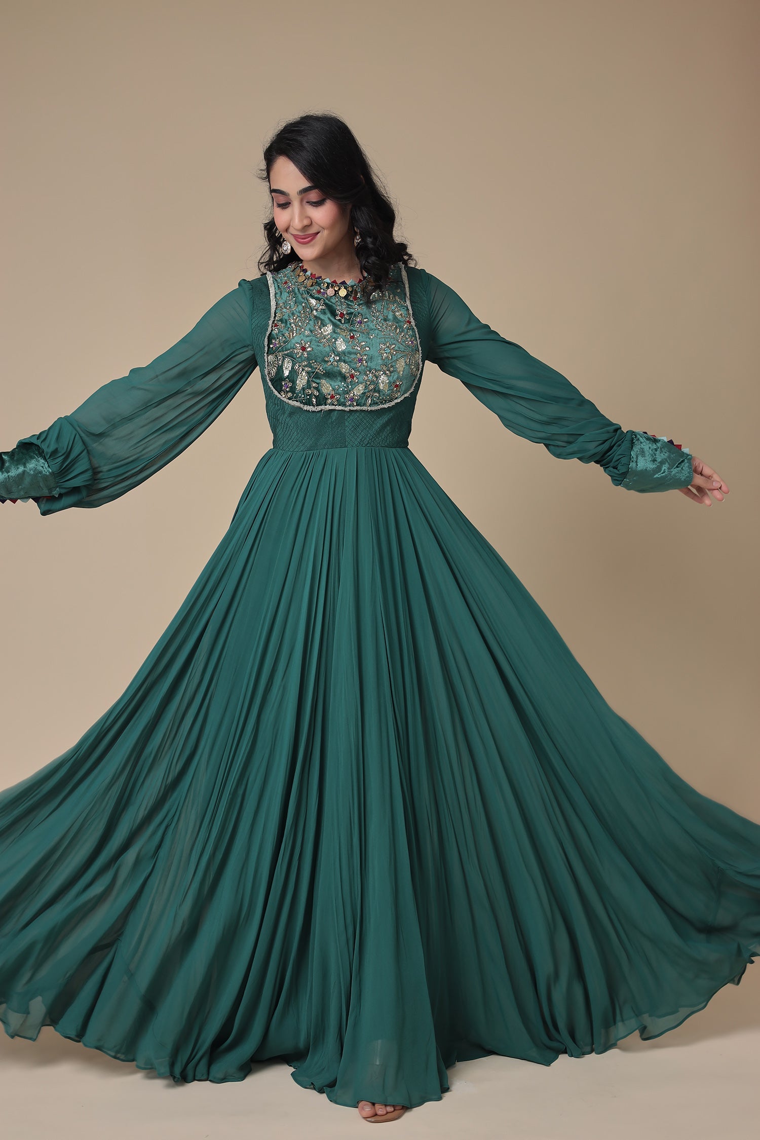 Anarkali Georgette with Embroidery