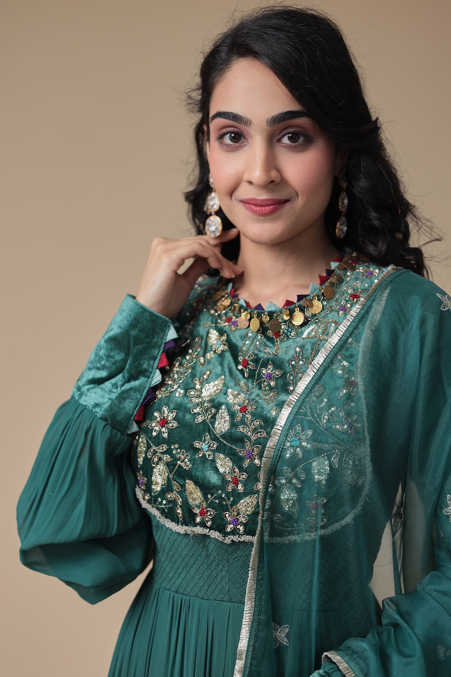 Anarkali Georgette with Embroidery