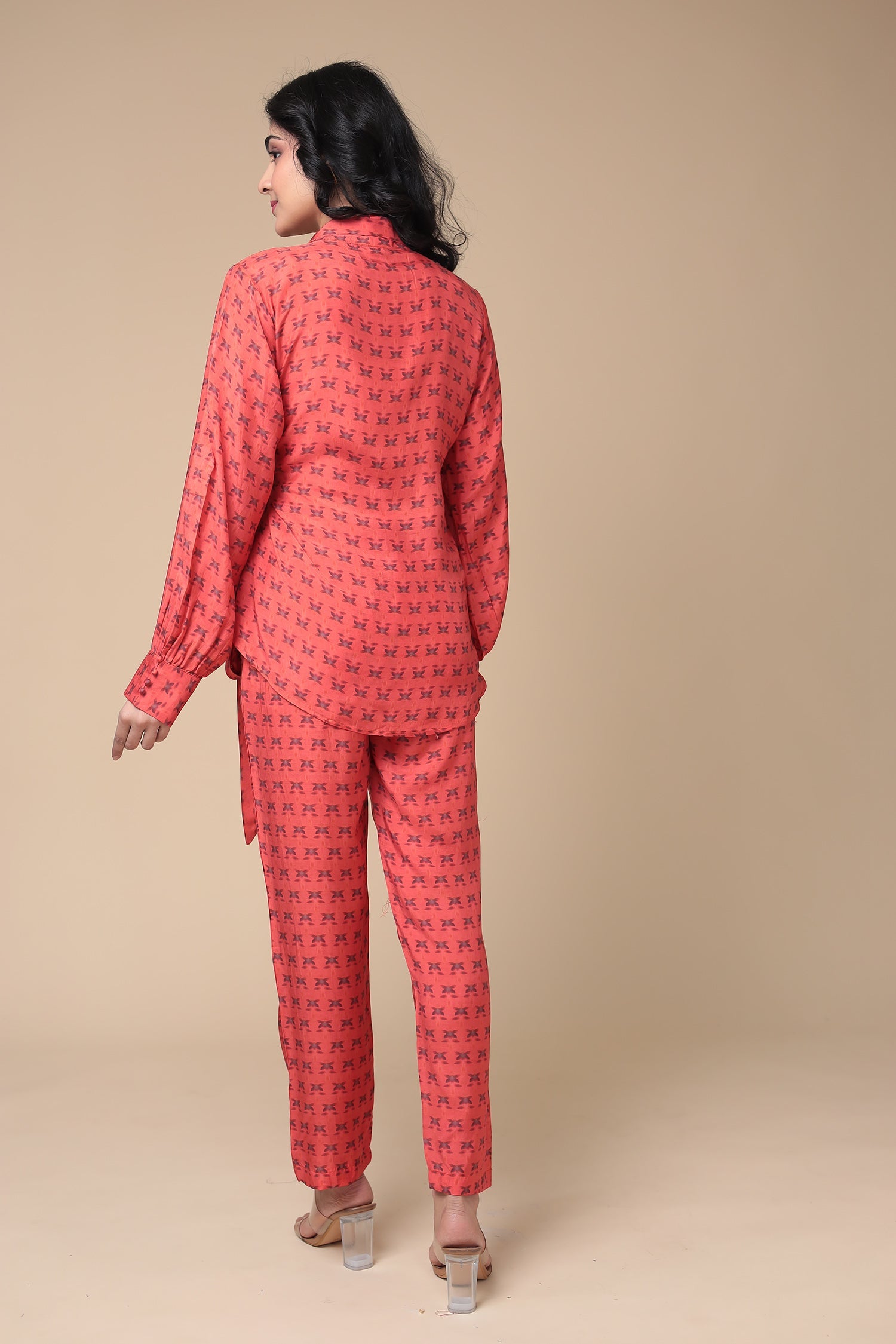 Printed Silk Blend Co Ords Set